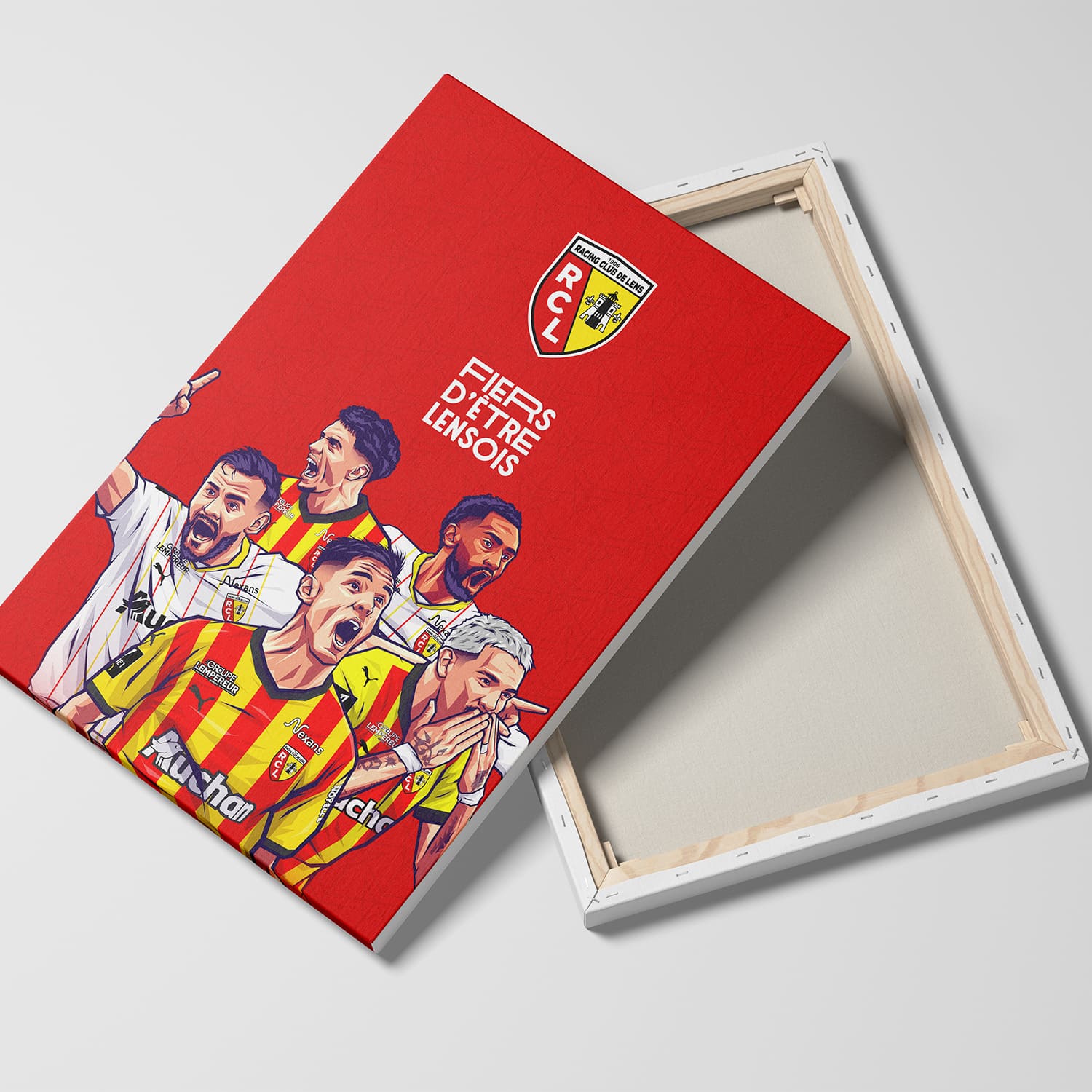 Toile sous licence officielle RC Lens - Pilier de Bollaert (50*40cm)