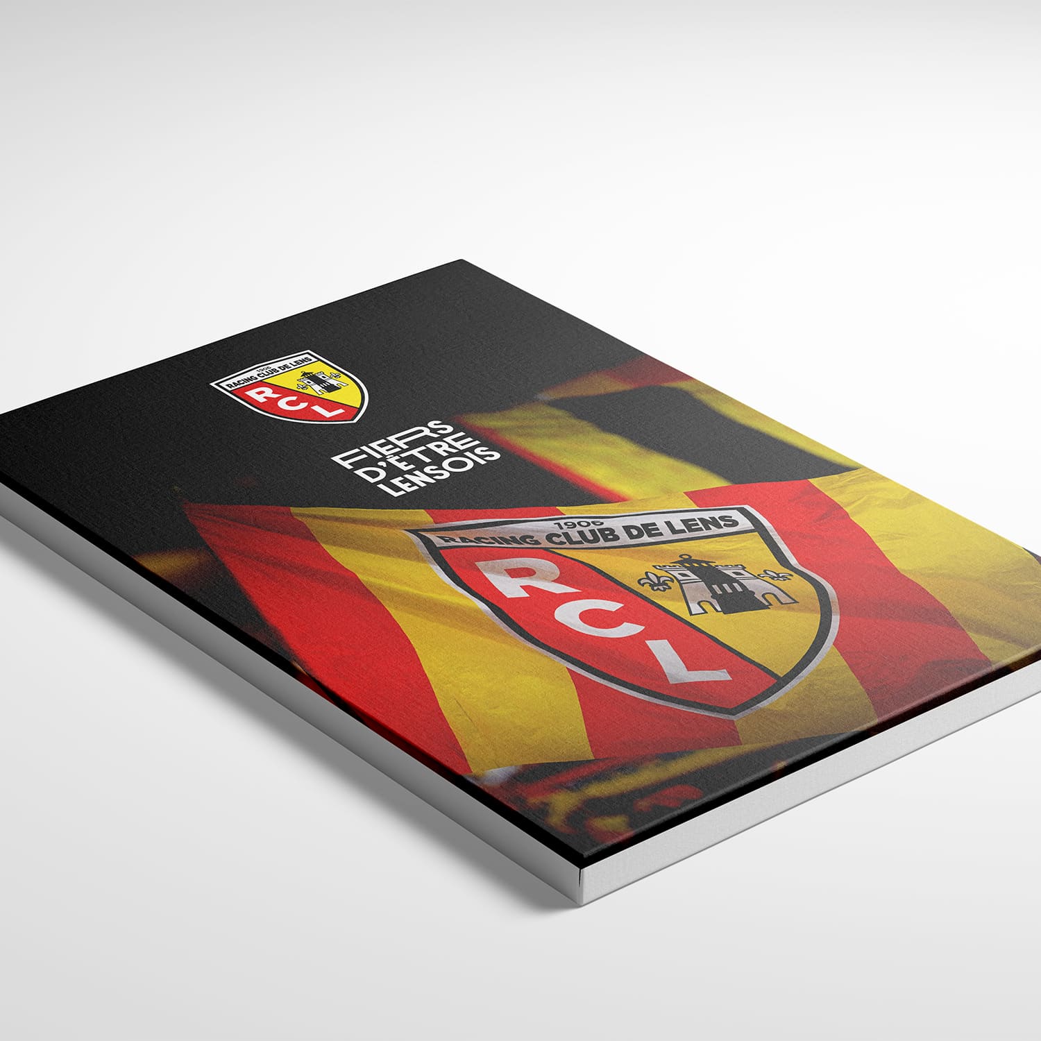 Toile sous licence officielle RC Lens - La vague Sang et Or (50*40cm)