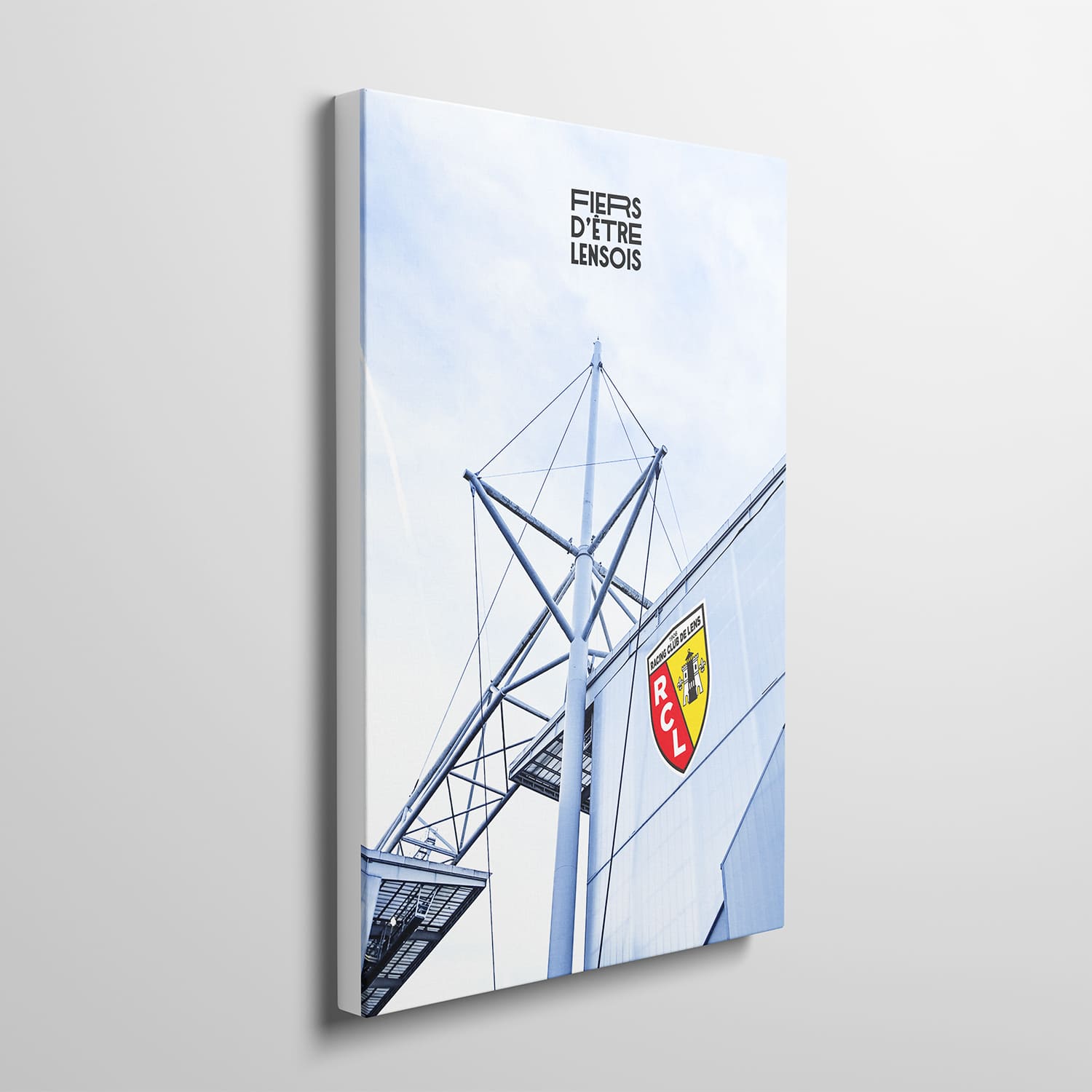 Toile sous licence officielle RC Lens - Pilier de Bollaert (50*40cm)