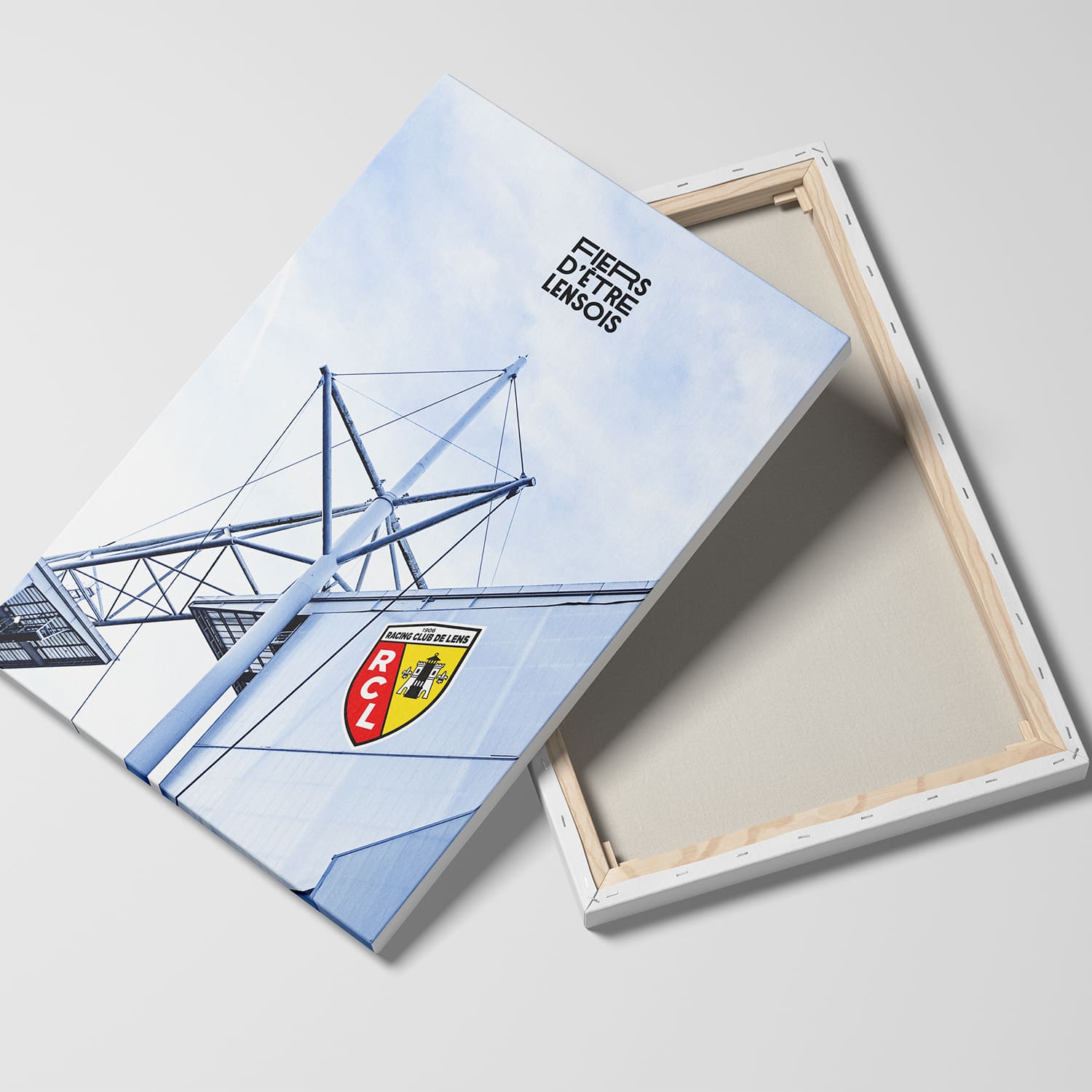 Toile sous licence officielle RC Lens - Pilier de Bollaert (50*40cm)
