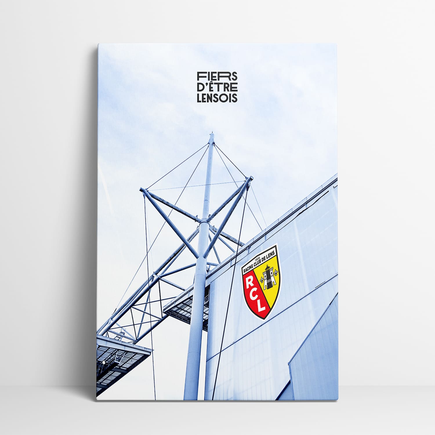 Toile sous licence officielle RC Lens - Pilier de Bollaert (50*40cm)