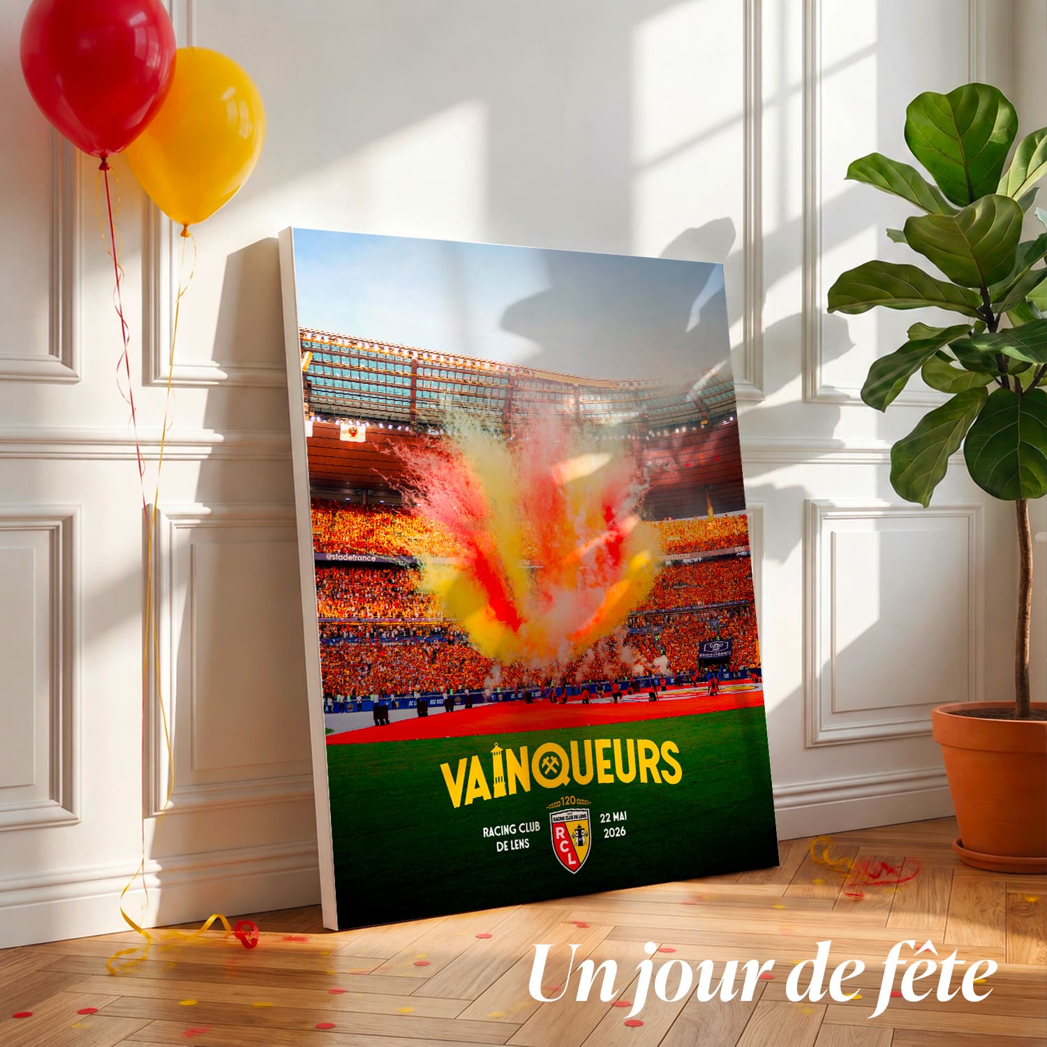 Toile RC Lens Vainqueurs 2026 – Édition Officielle