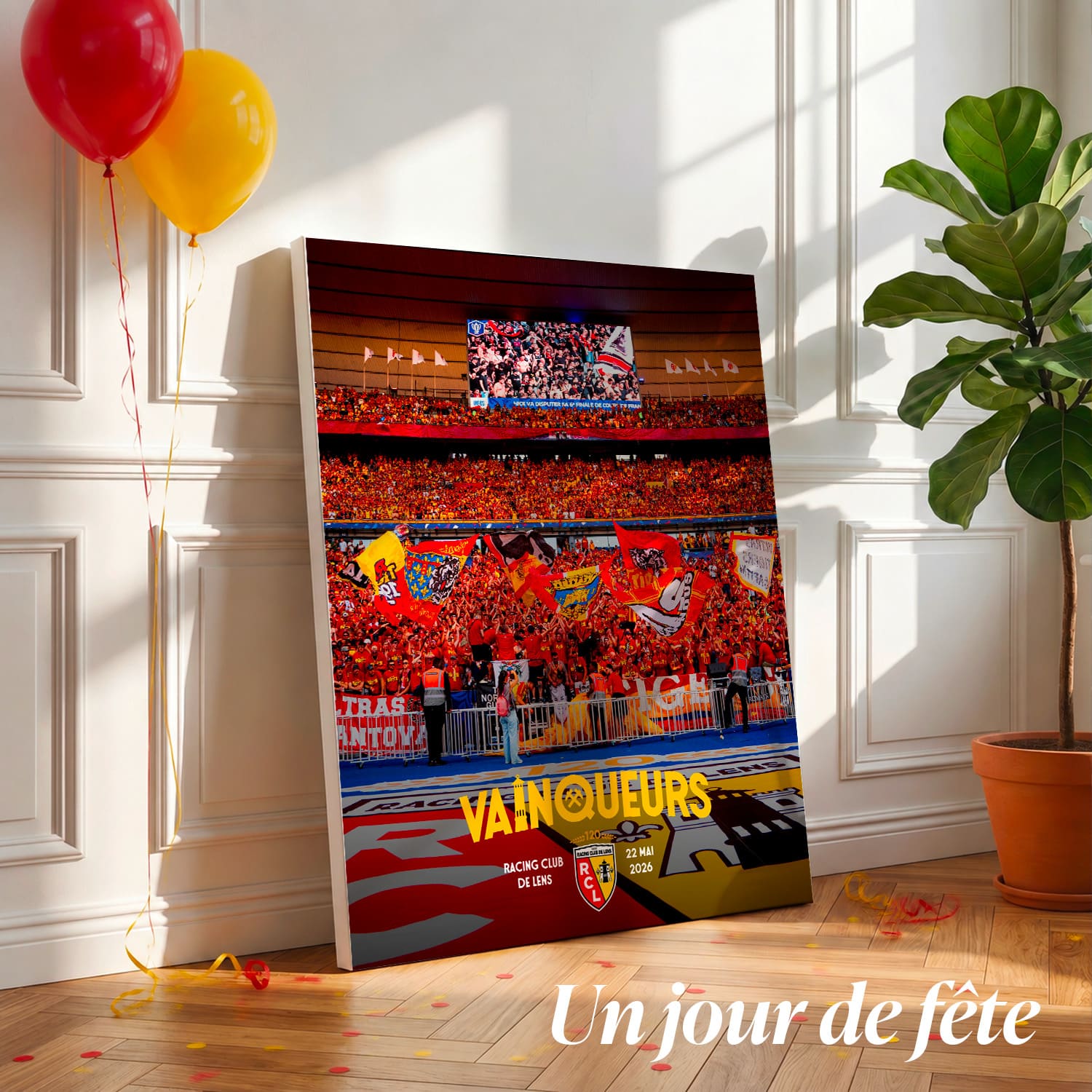 Toile RC Lens Vainqueurs 2026 – Édition Officielle