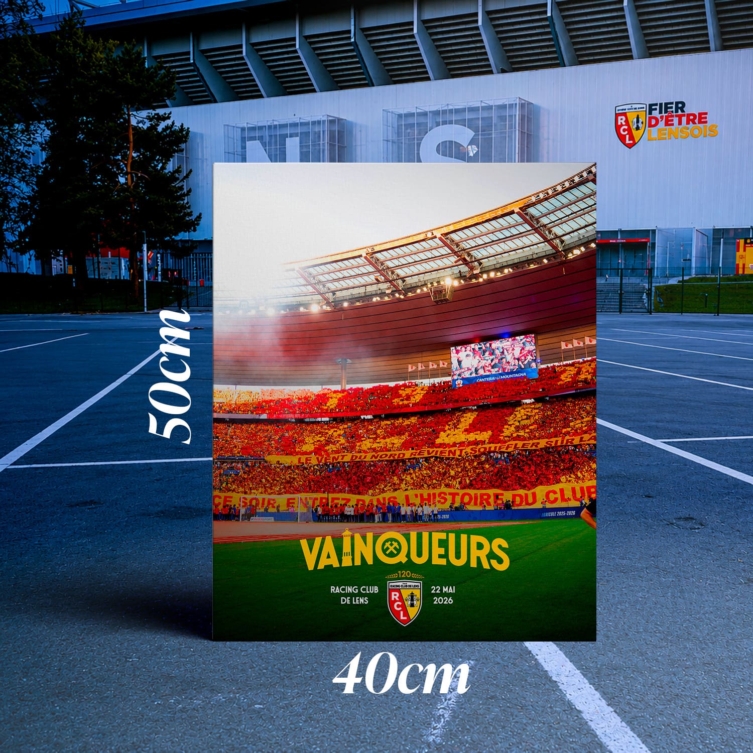 Toile RC Lens Vainqueurs 2026 – Édition Officielle