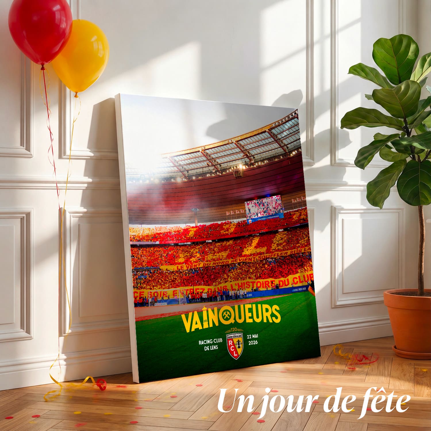 Toile RC Lens Vainqueurs 2026 – Édition Officielle