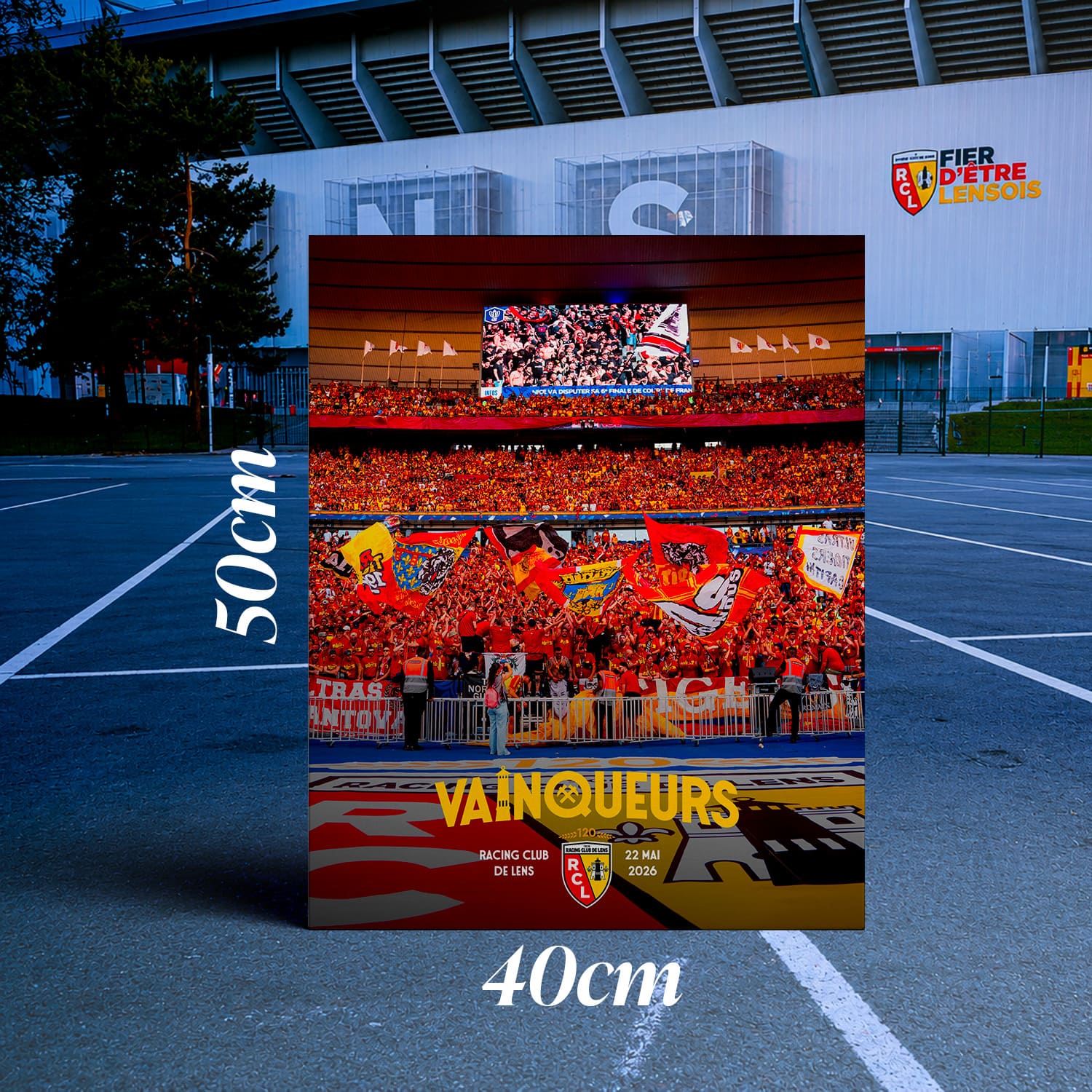 Toile RC Lens Vainqueurs 2026 – Édition Officielle