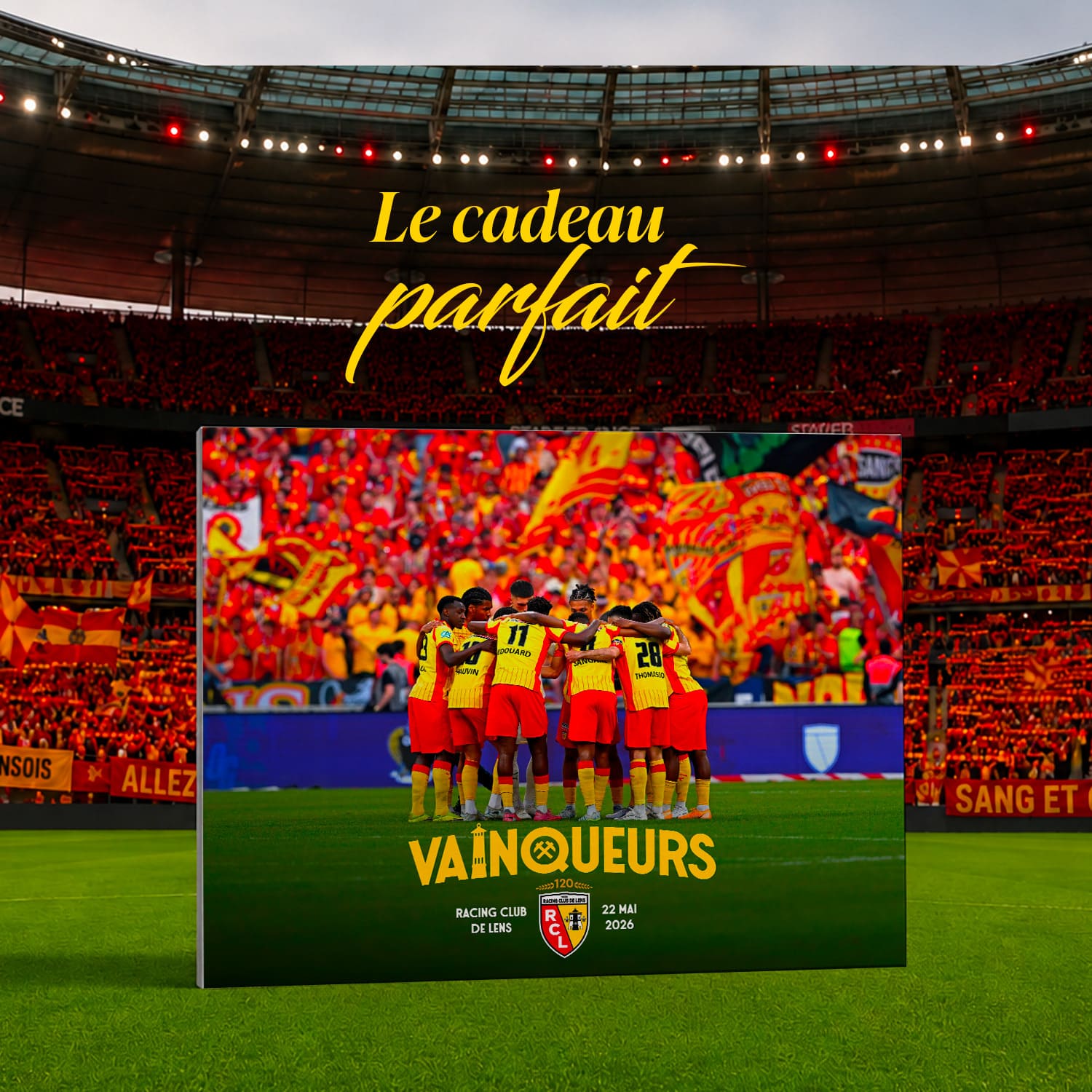 Toile RC Lens Vainqueurs 2026 – Édition Officielle