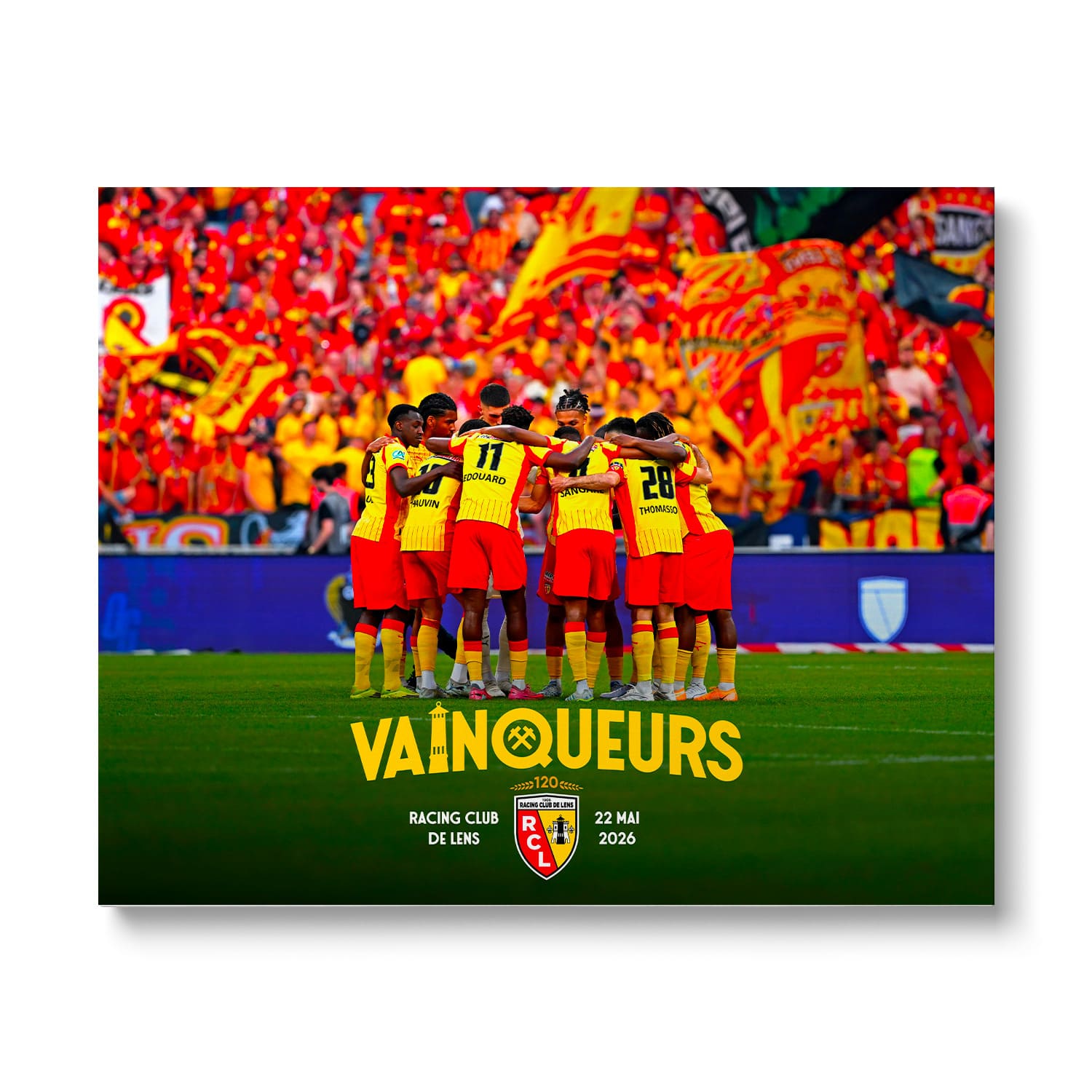 Toile RC Lens Vainqueurs 2026 – Édition Officielle
