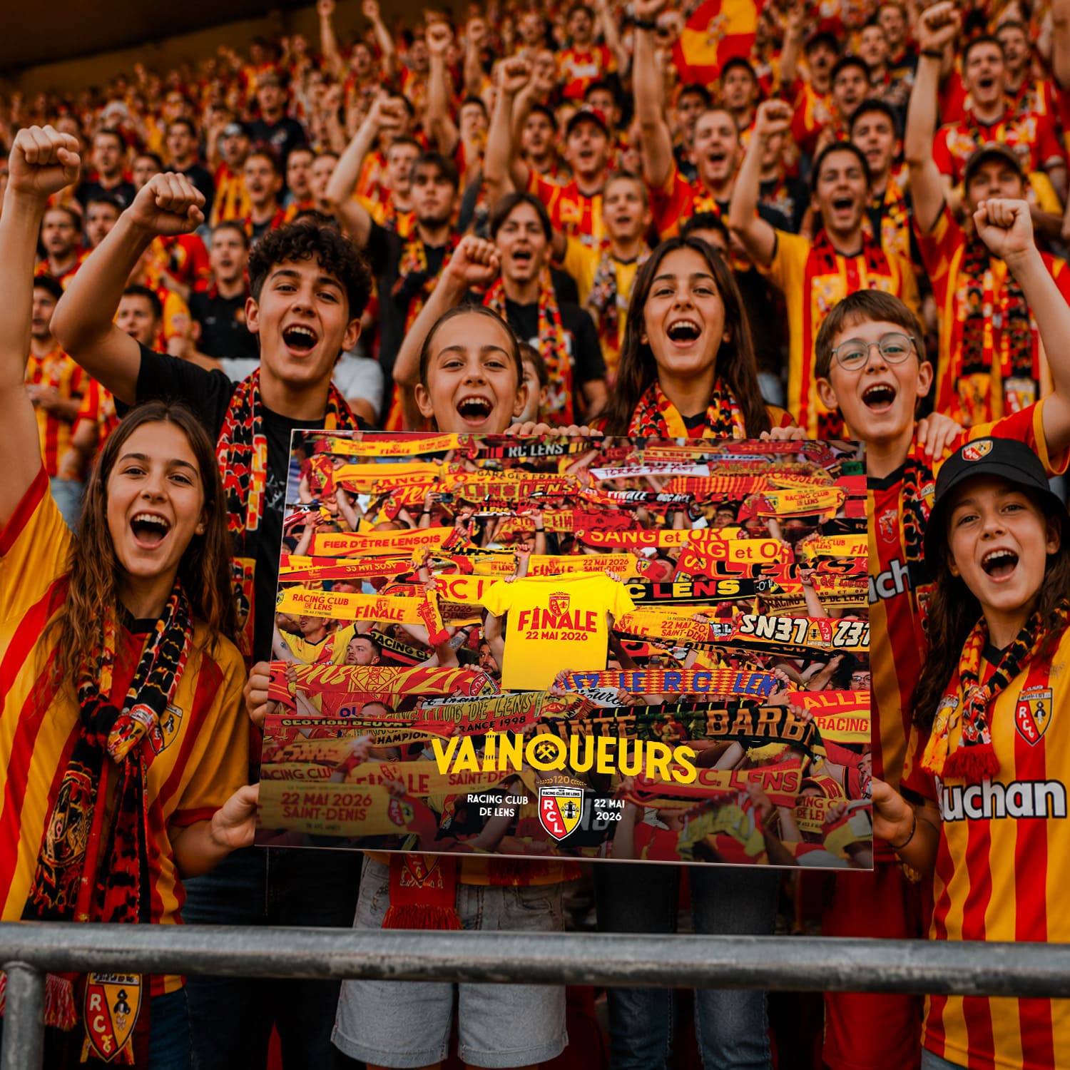 Toile RC Lens Vainqueurs 2026 – Édition Officielle