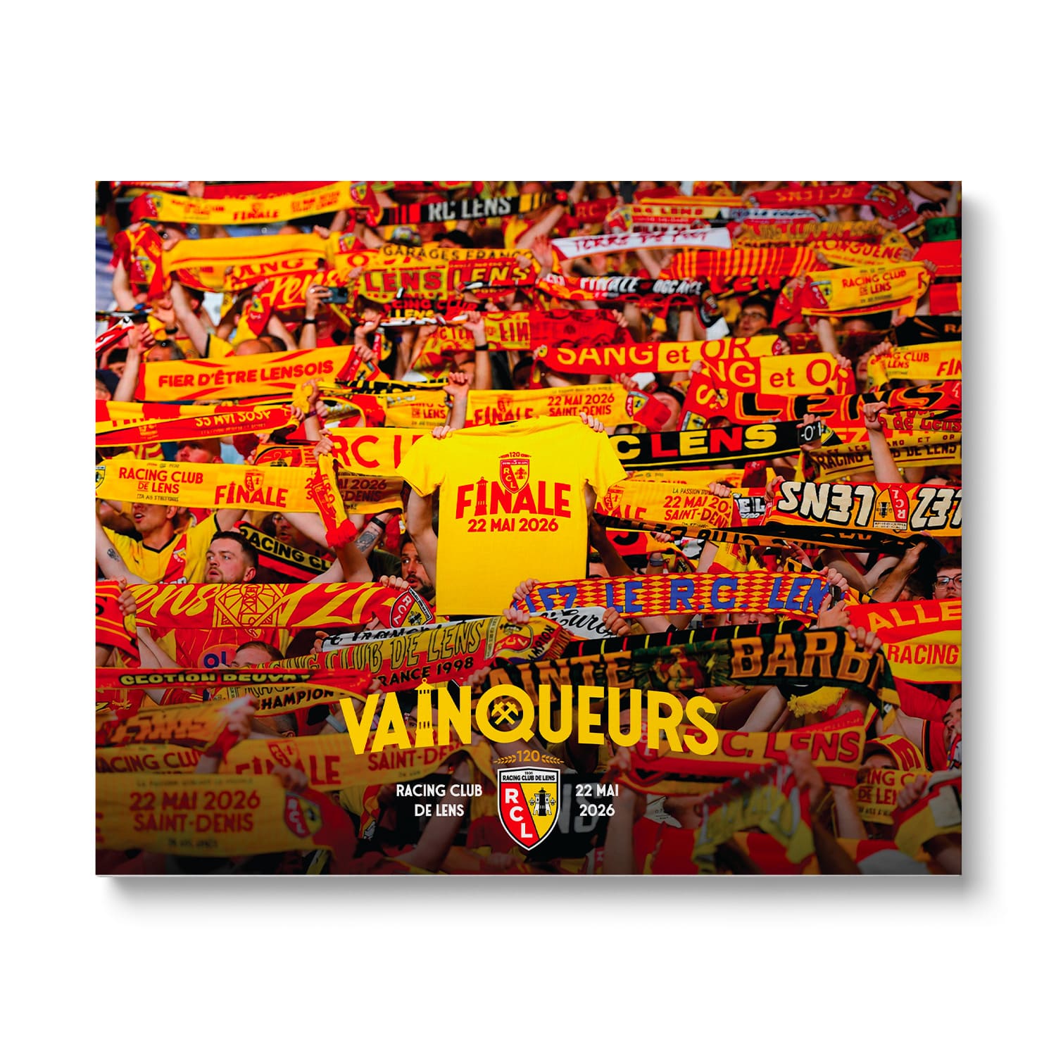 Toile RC Lens Vainqueurs 2026 – Édition Officielle