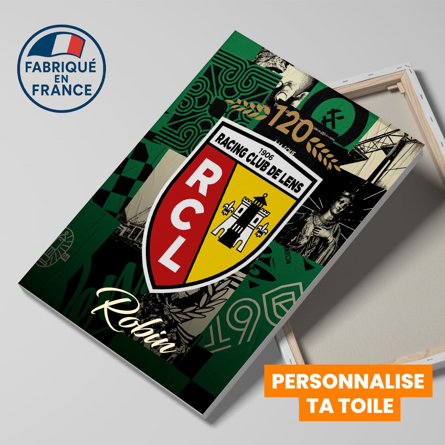 OneTrophy RC Lens - Toile Logo personnalisable - Extérieur (120 ans)