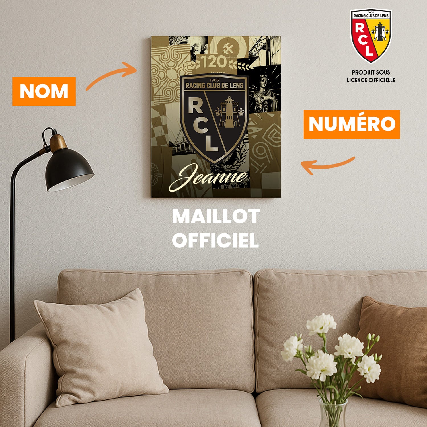 OneTrophy RC Lens - Toile Logo personnalisable - Third (120 ans)