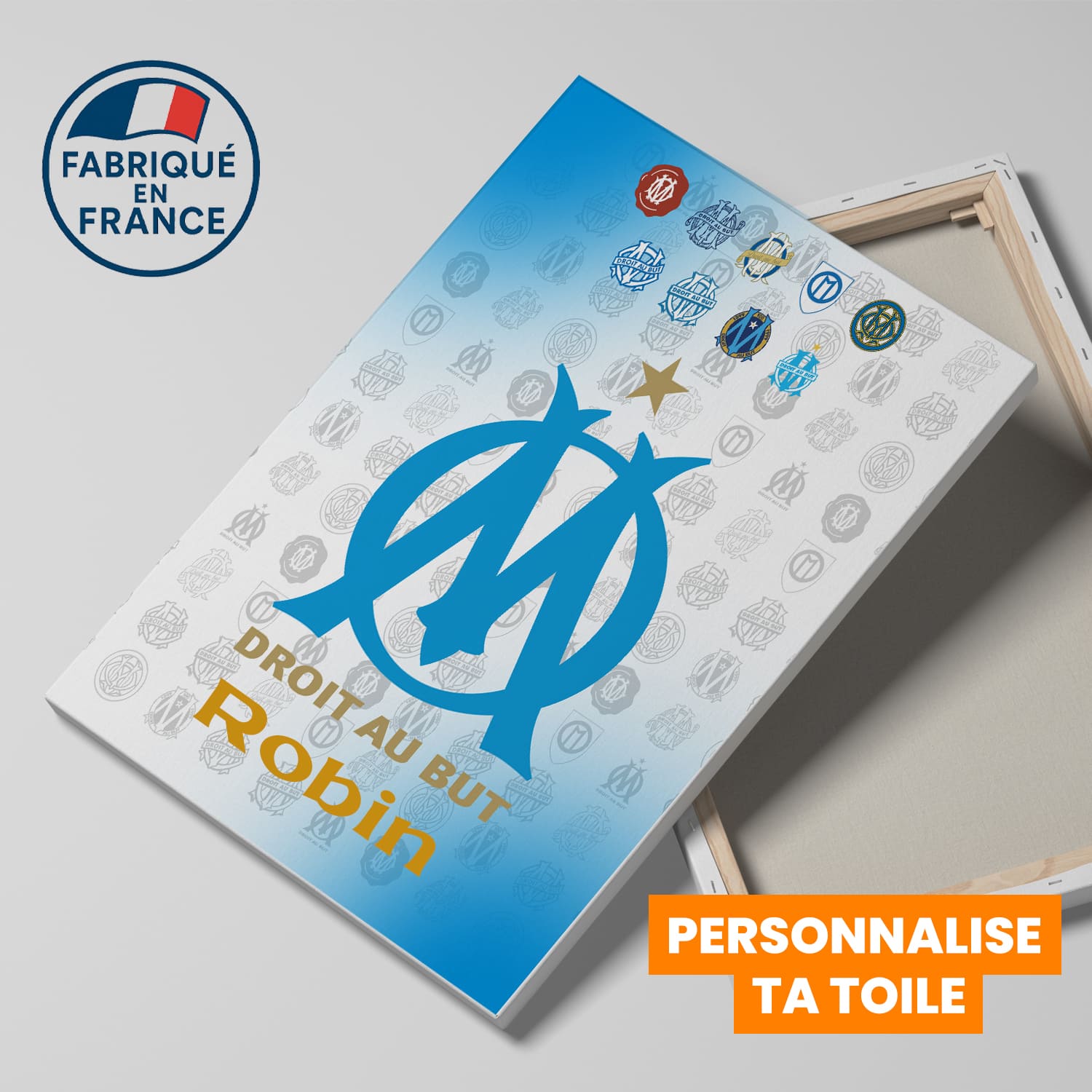 OneTrophy Olympique de Marseille - Toile Logo personnalisable - Domicile