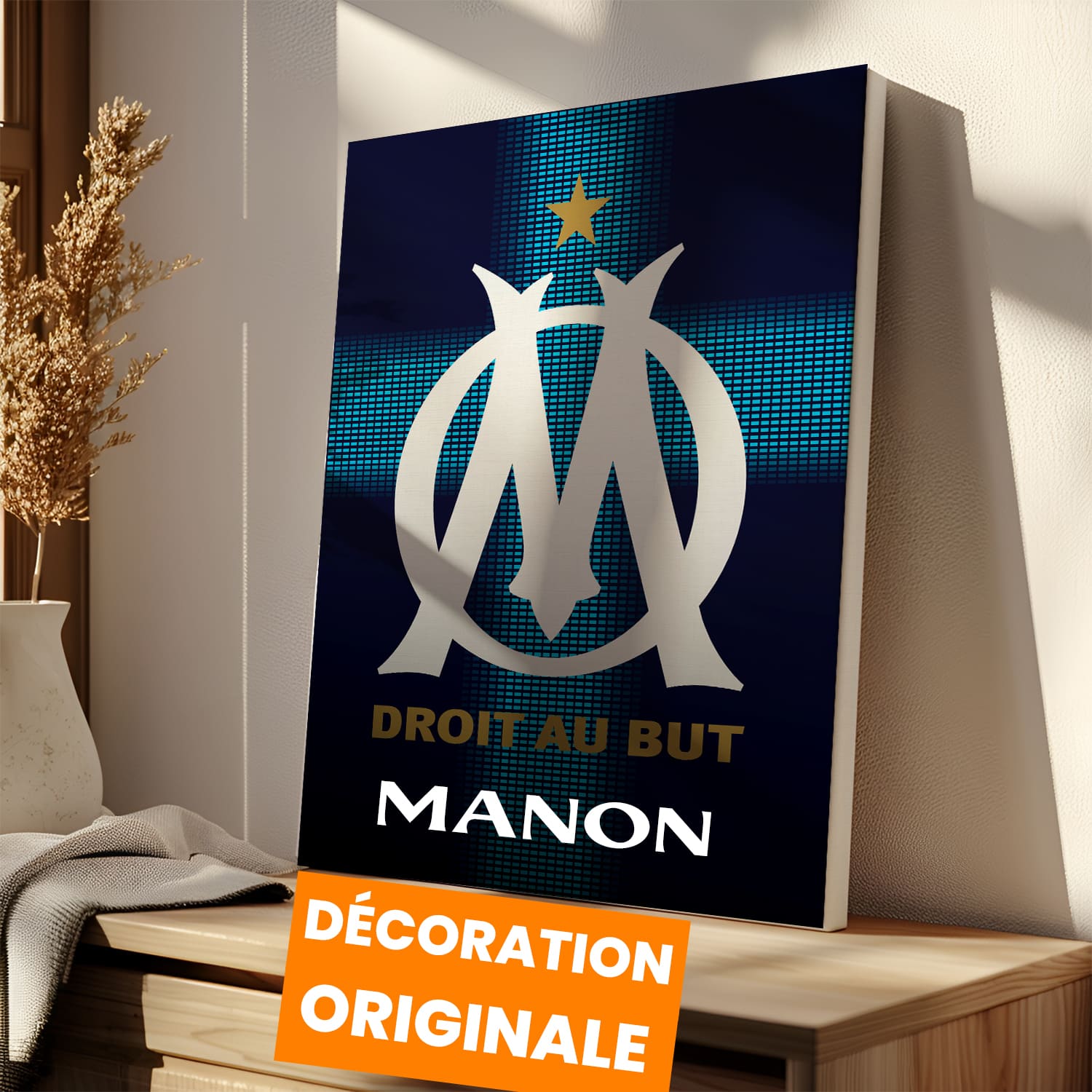 OneTrophy Olympique de Marseille - Toile Logo personnalisable - Exterieur