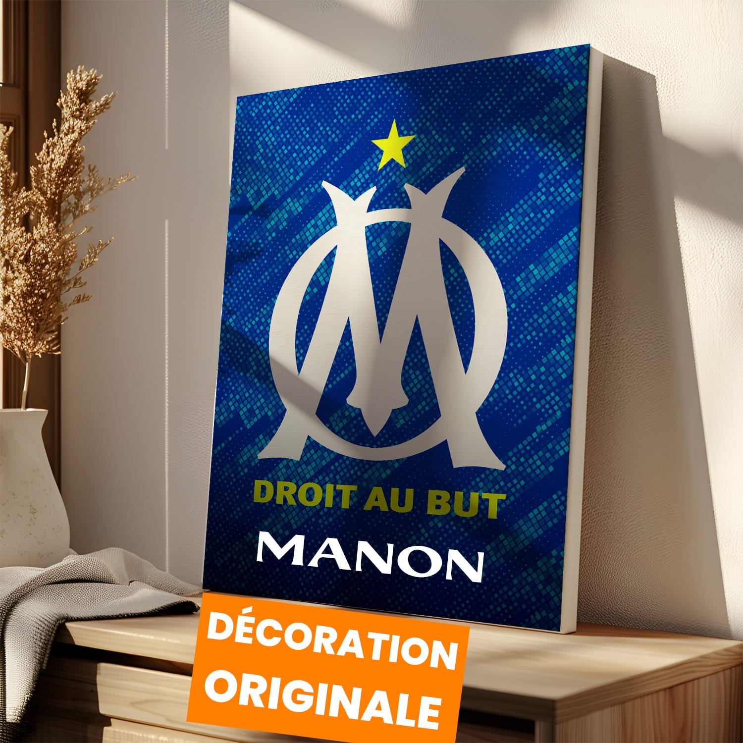OneTrophy Olympique de Marseille - Toile Logo personnalisable - Third