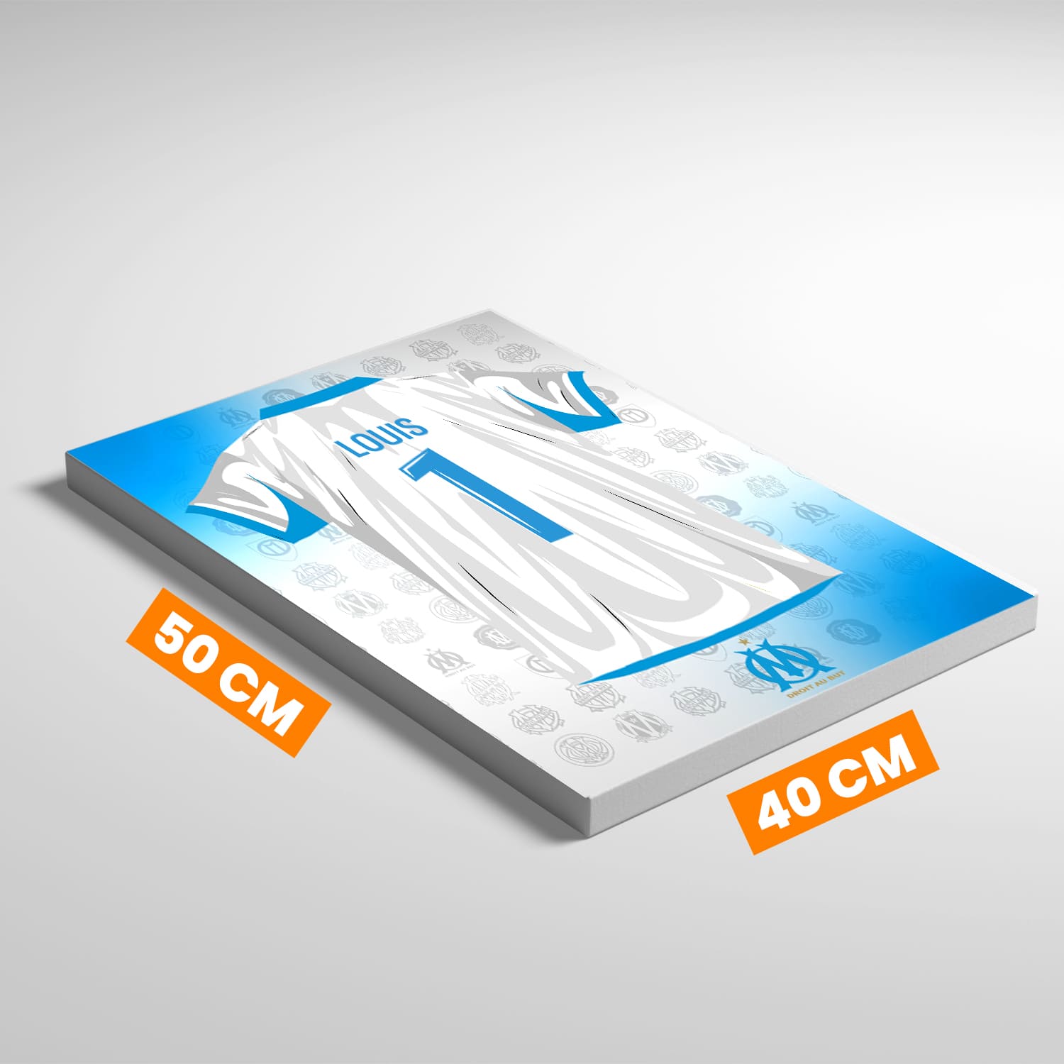 OneTrophy Olympique de Marseille - Toile Maillot personnalisable - Domicile