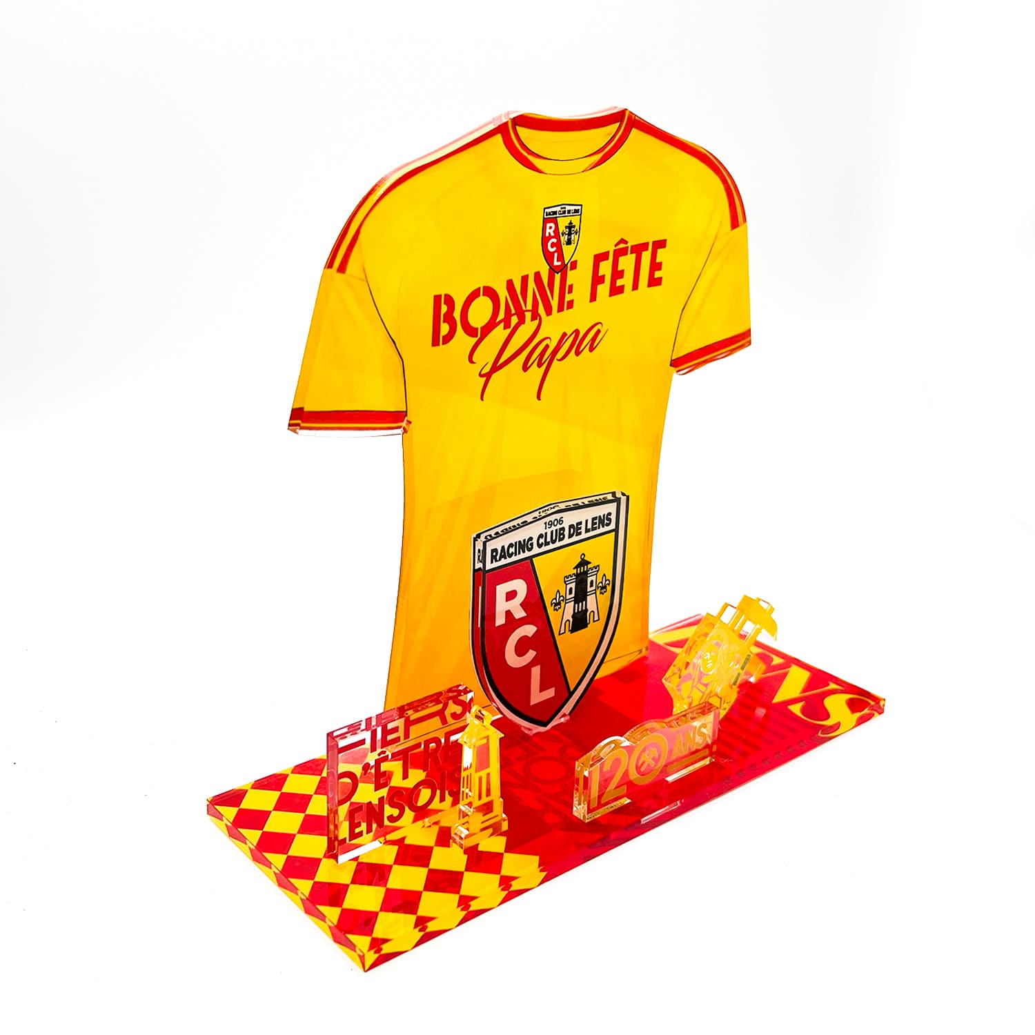 Kit Maillot RC Lens Fête des Pères –  « Bonne Fête Papa » (Domicile) | Produit sous Licence Officielle