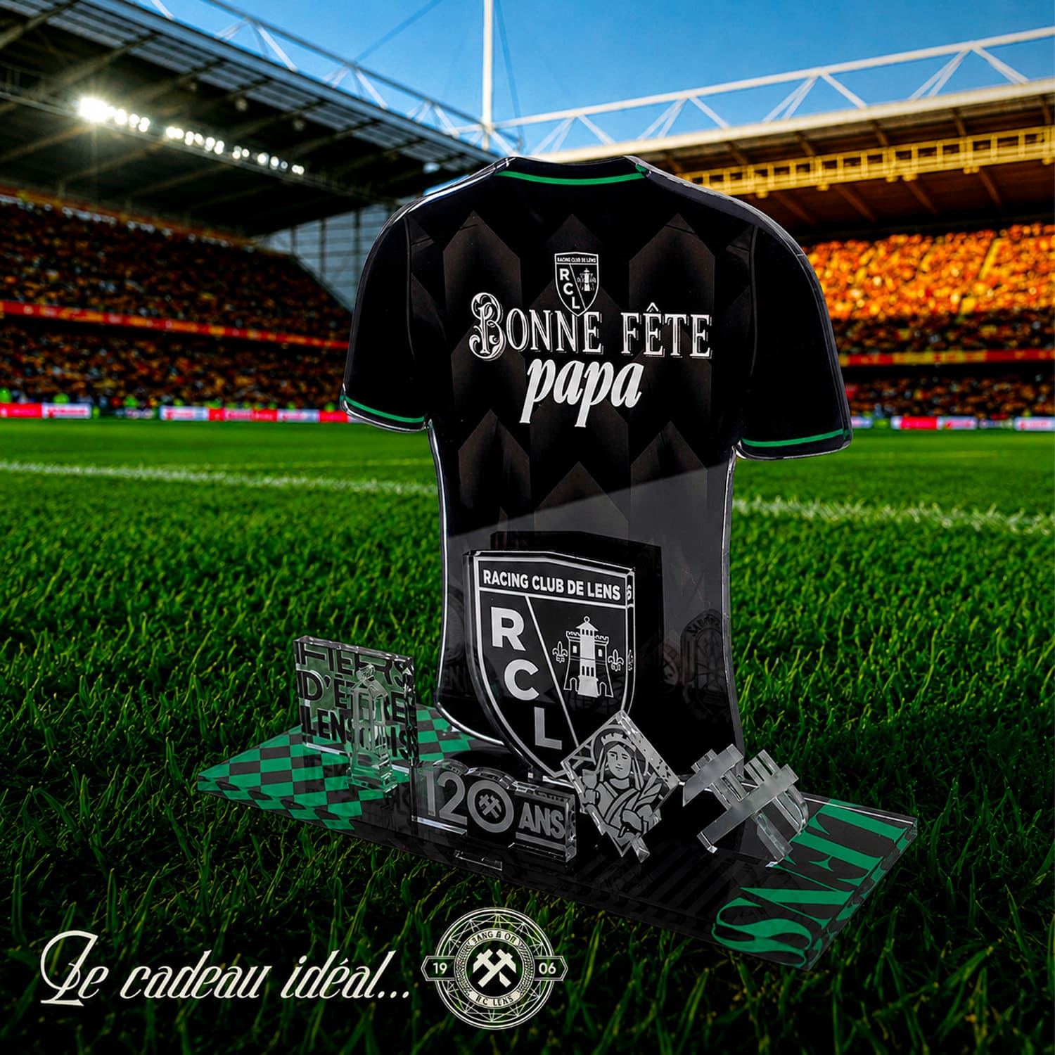 Kit Maillot RC Lens Fête des Pères (Extérieur) –  « Bonne Fête Papa » | Produit sous Licence Officielle