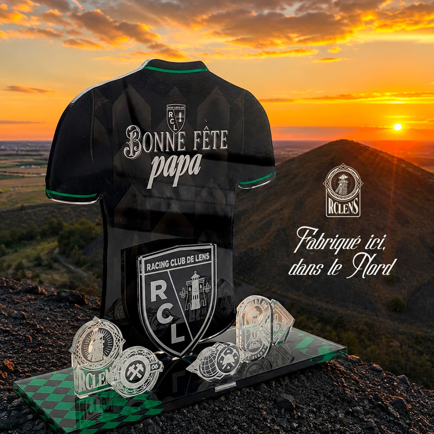 Kit Maillot RC Lens Fête des Pères (Extérieur) –  « Bonne Fête Papa » | Produit sous Licence Officielle