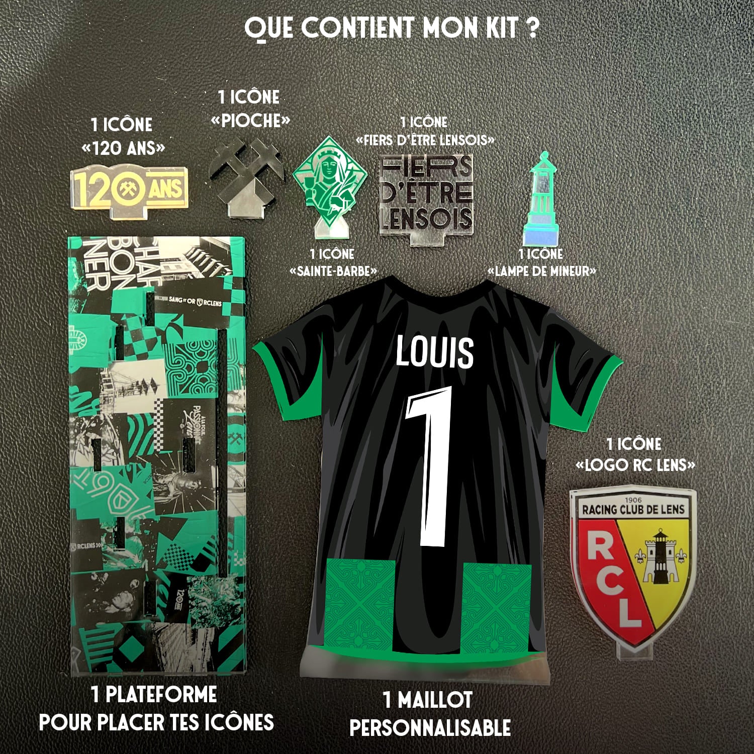 OneTrophy RC Lens - Kit Maillot à construire personnalisable – Édition 120 Ans (Extérieur)