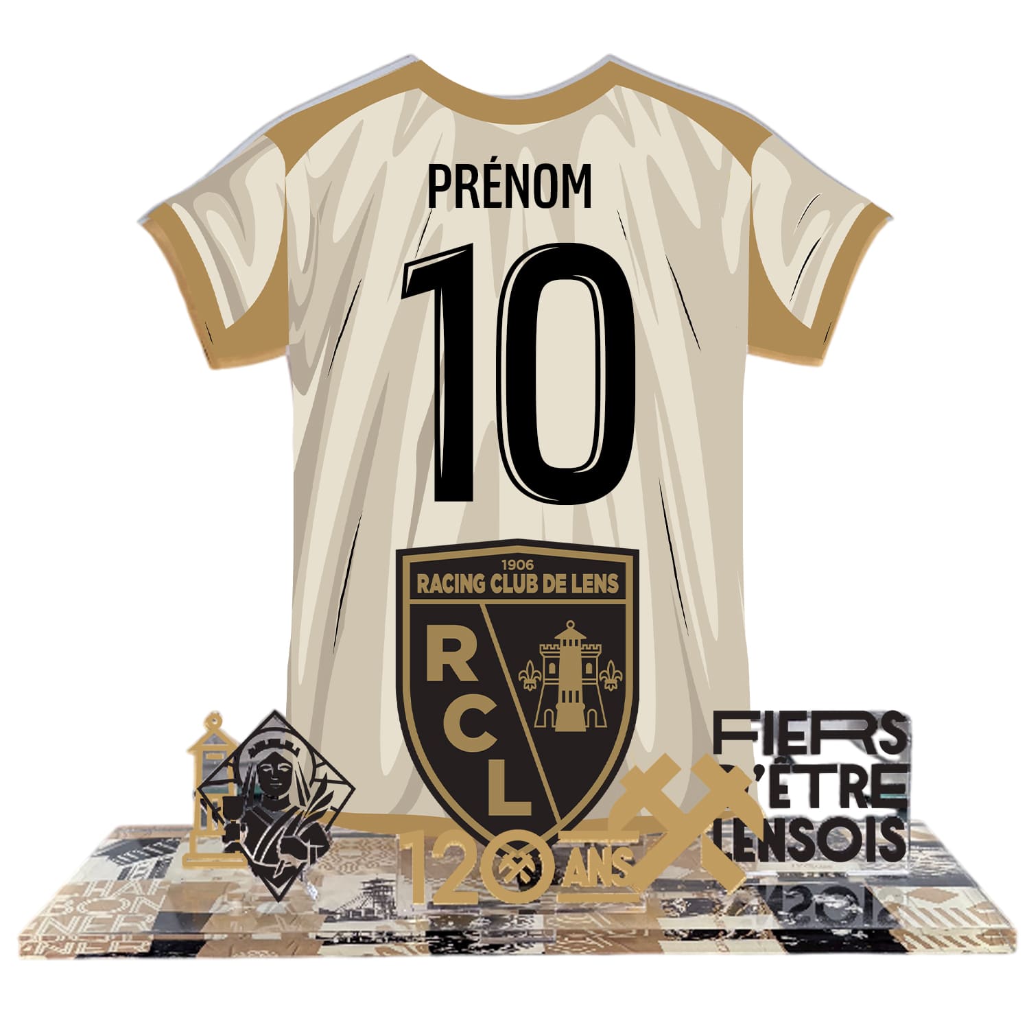 OneTrophy RC Lens - Kit Maillot à construire personnalisable – Édition 120 Ans (Third)