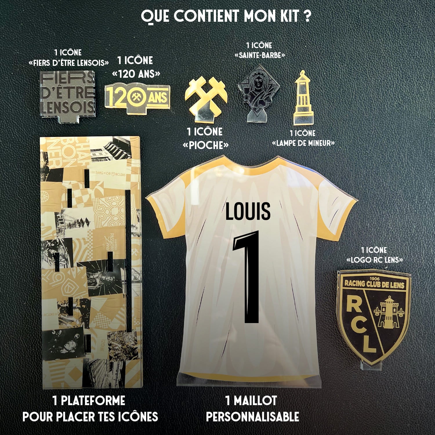 OneTrophy RC Lens - Kit Maillot à construire personnalisable – Édition 120 Ans (Third)