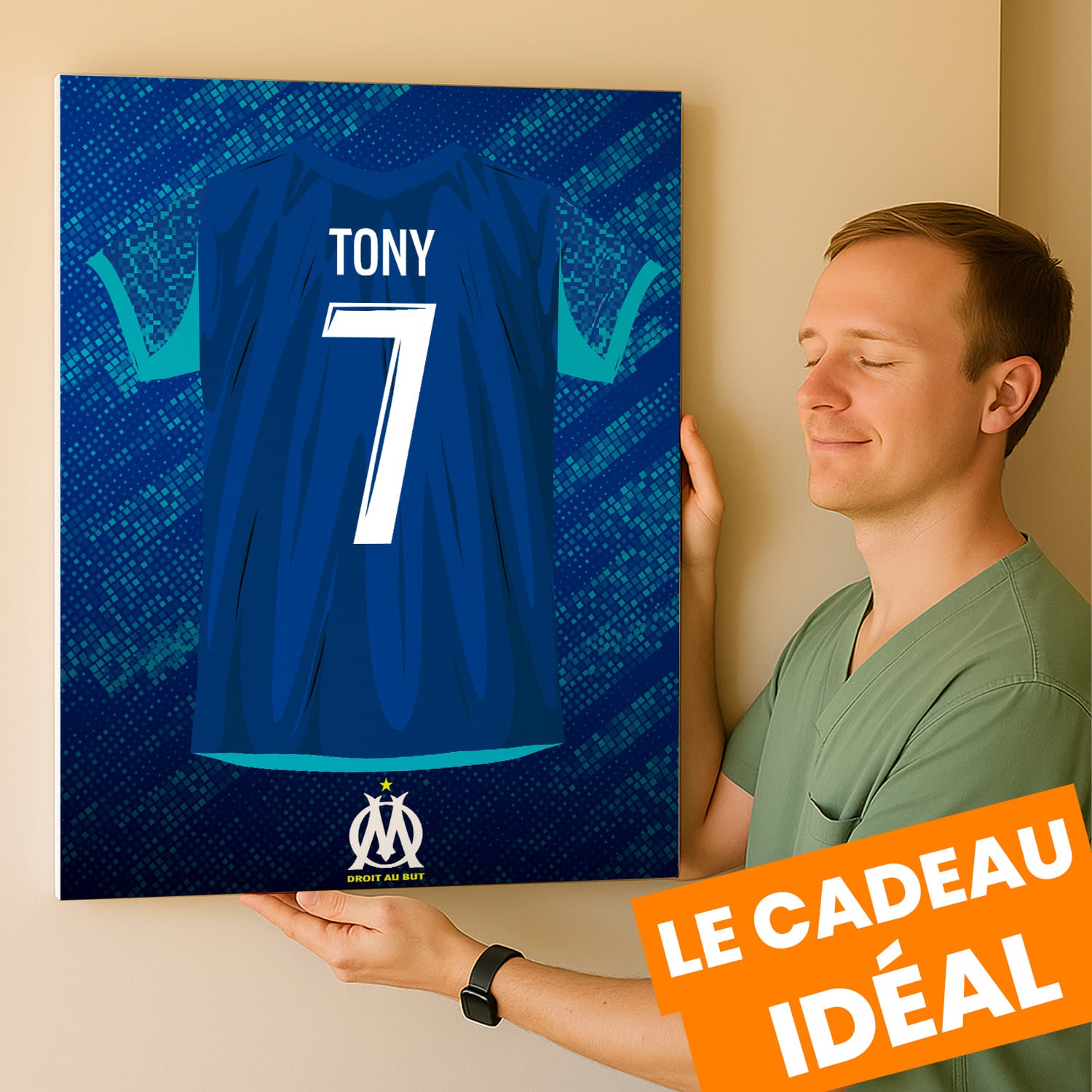 OneTrophy Olympique de Marseille - Toile Maillot personnalisable - Third