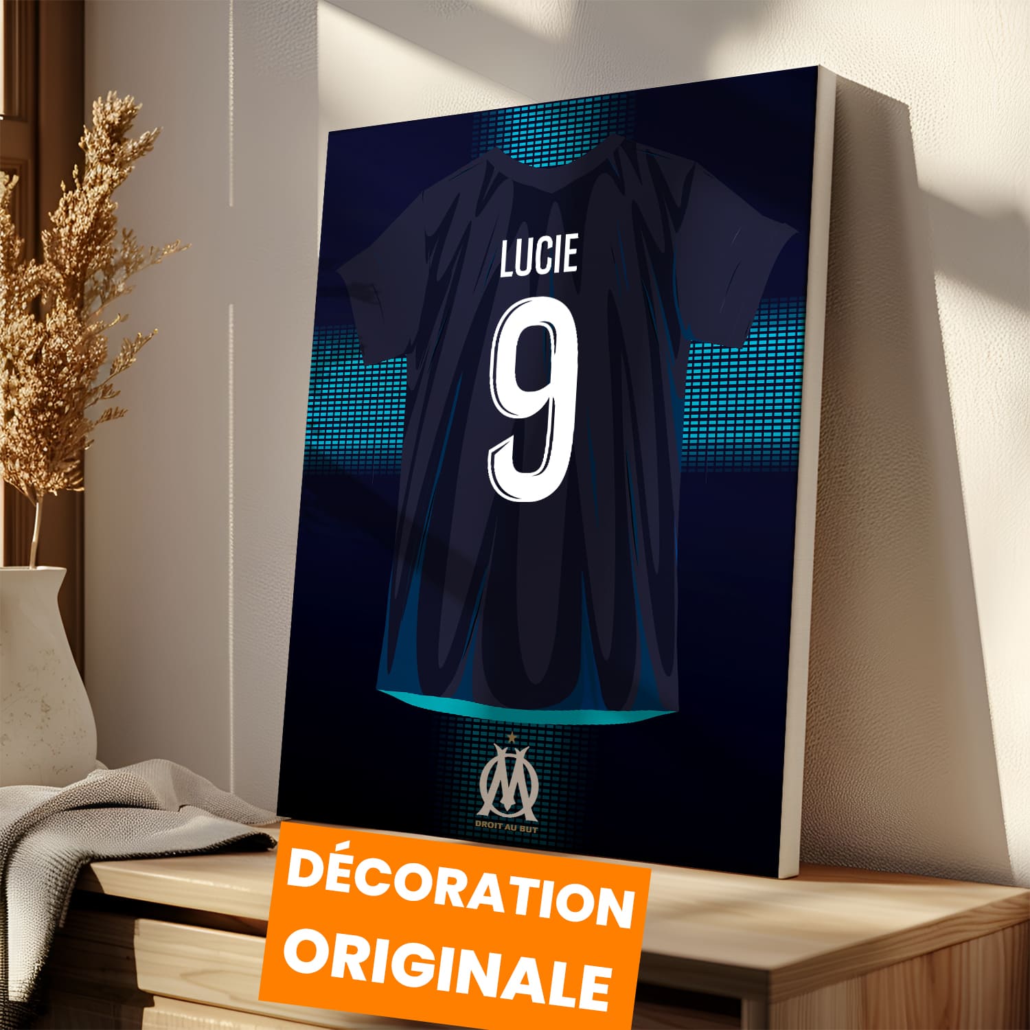 OneTrophy Olympique de Marseille - Toile Maillot personnalisable - Exterieur