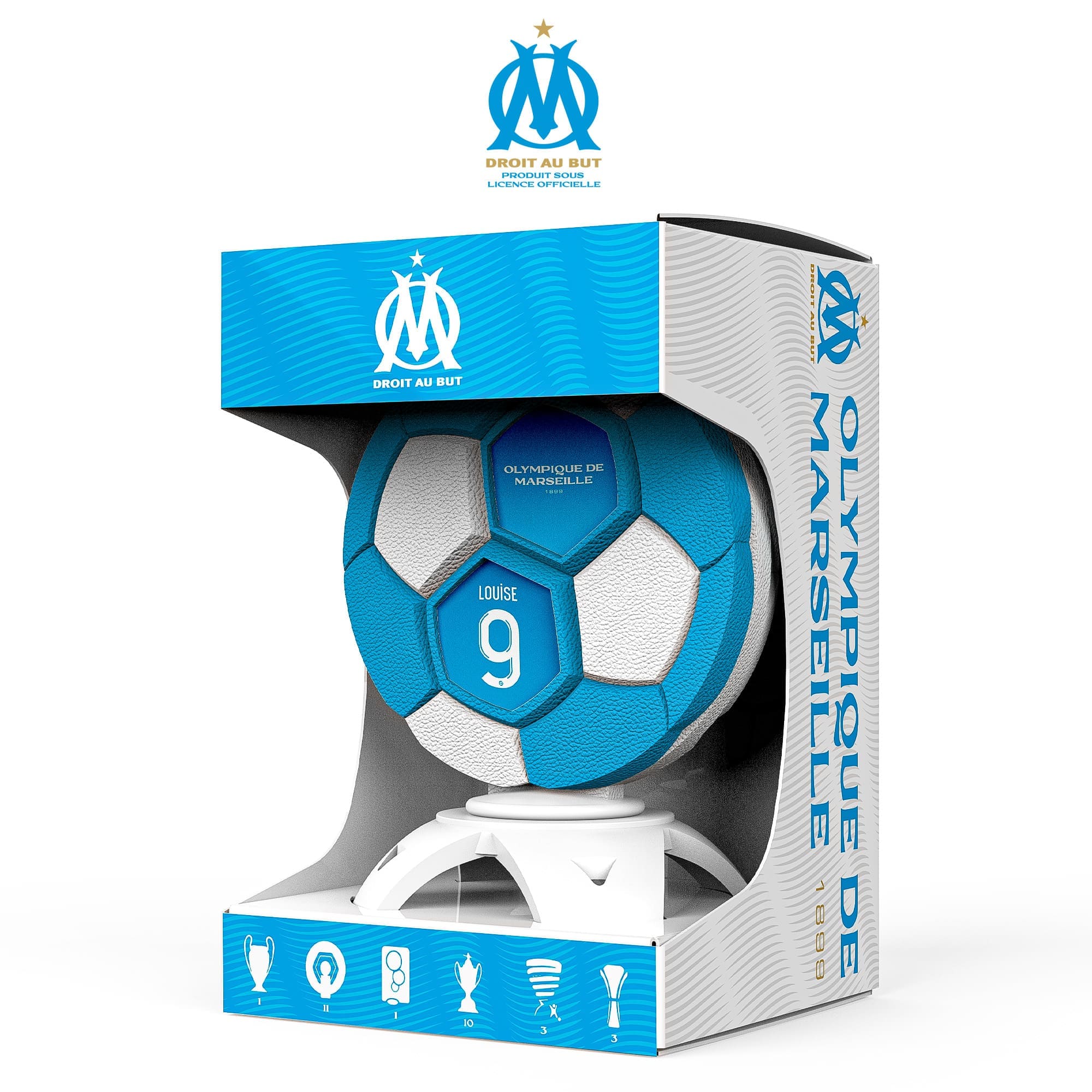 Crie seu troféu do Olympique de Marseille oficialmente licenciado 