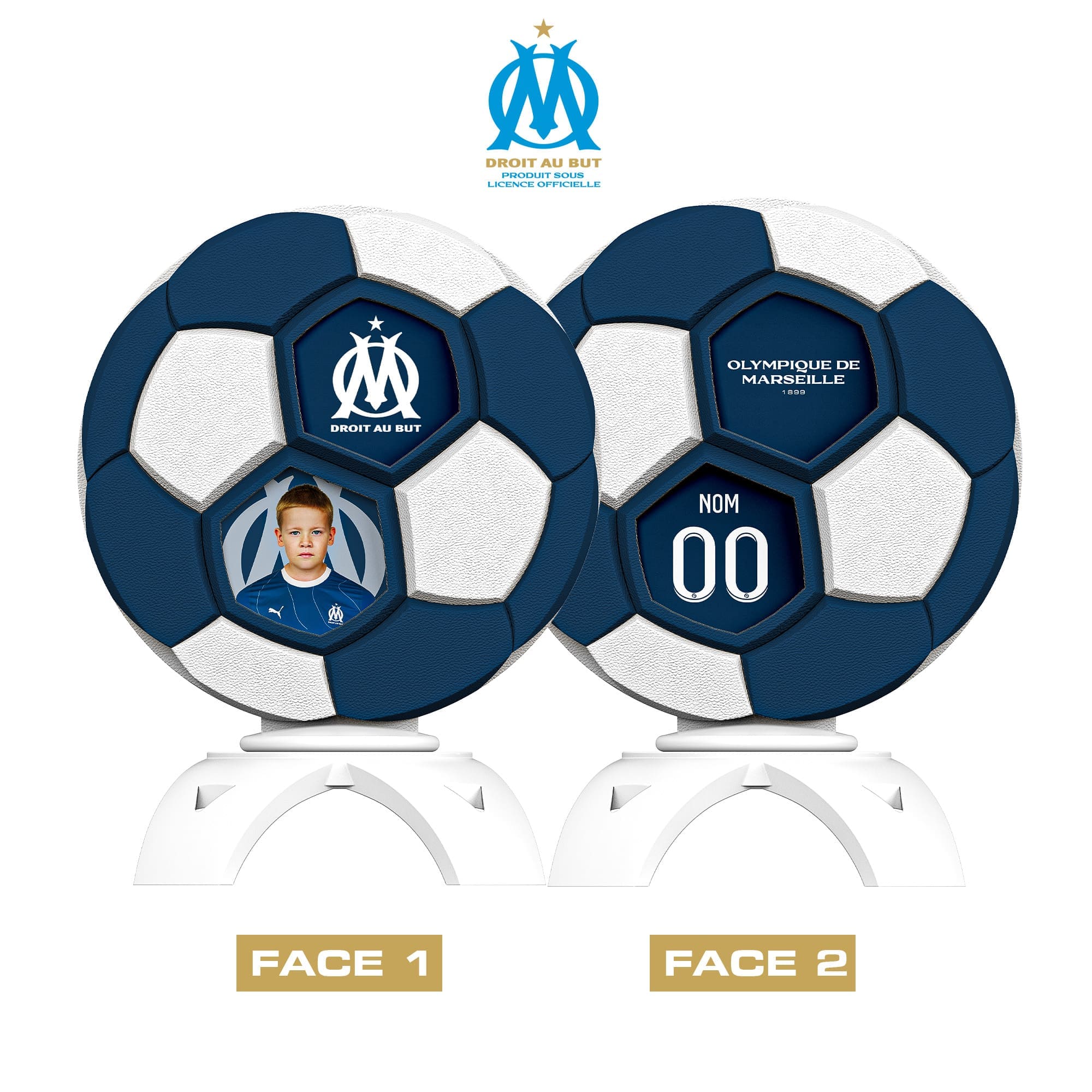 Créez votre trophée sous licence officielle Olympique de Marseille