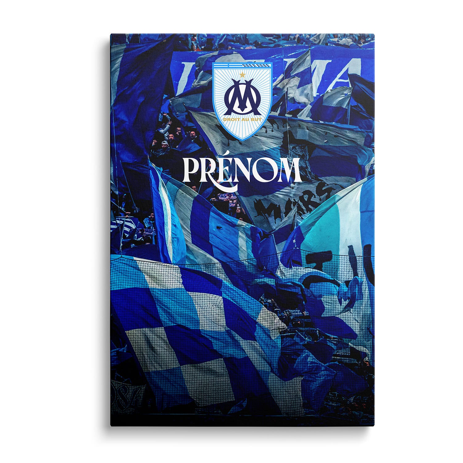 OneTrophy Olympique de Marseille - Toile personnalisable - La marée bleue et blanche