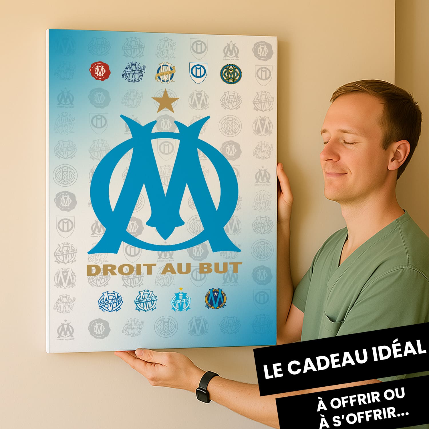 OneTrophy Olympique de Marseille - Toile Logo - Domicile
