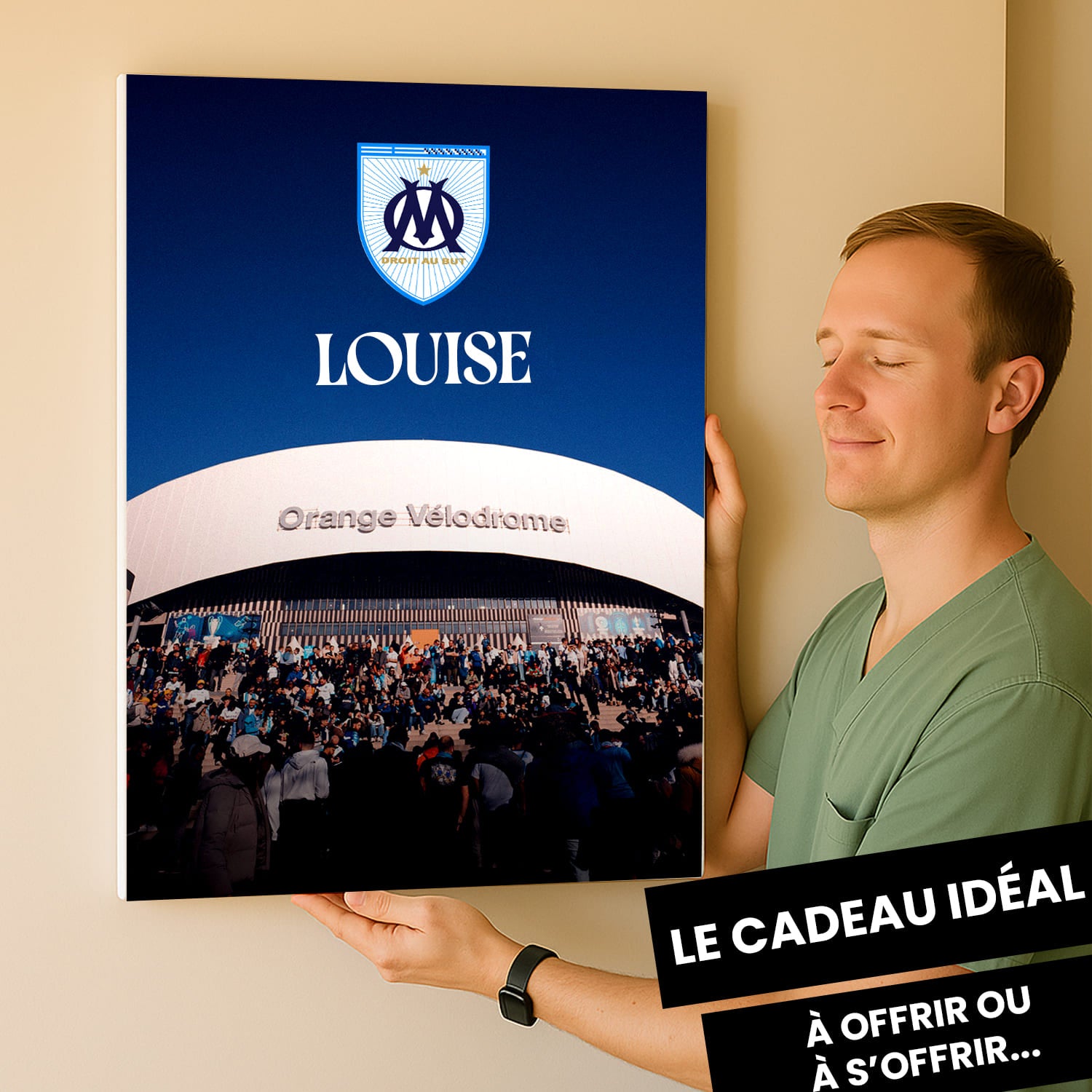 OneTrophy Olympique de Marseille - Toile personnalisable - Terre de passion