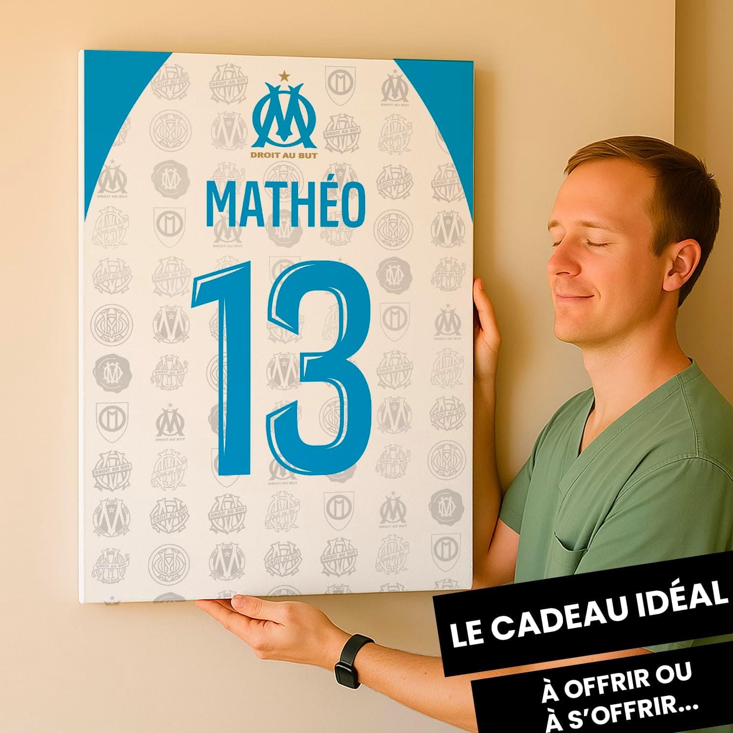 OneTrophy Olympique de Marseille - Toile personnalisable - Domicile