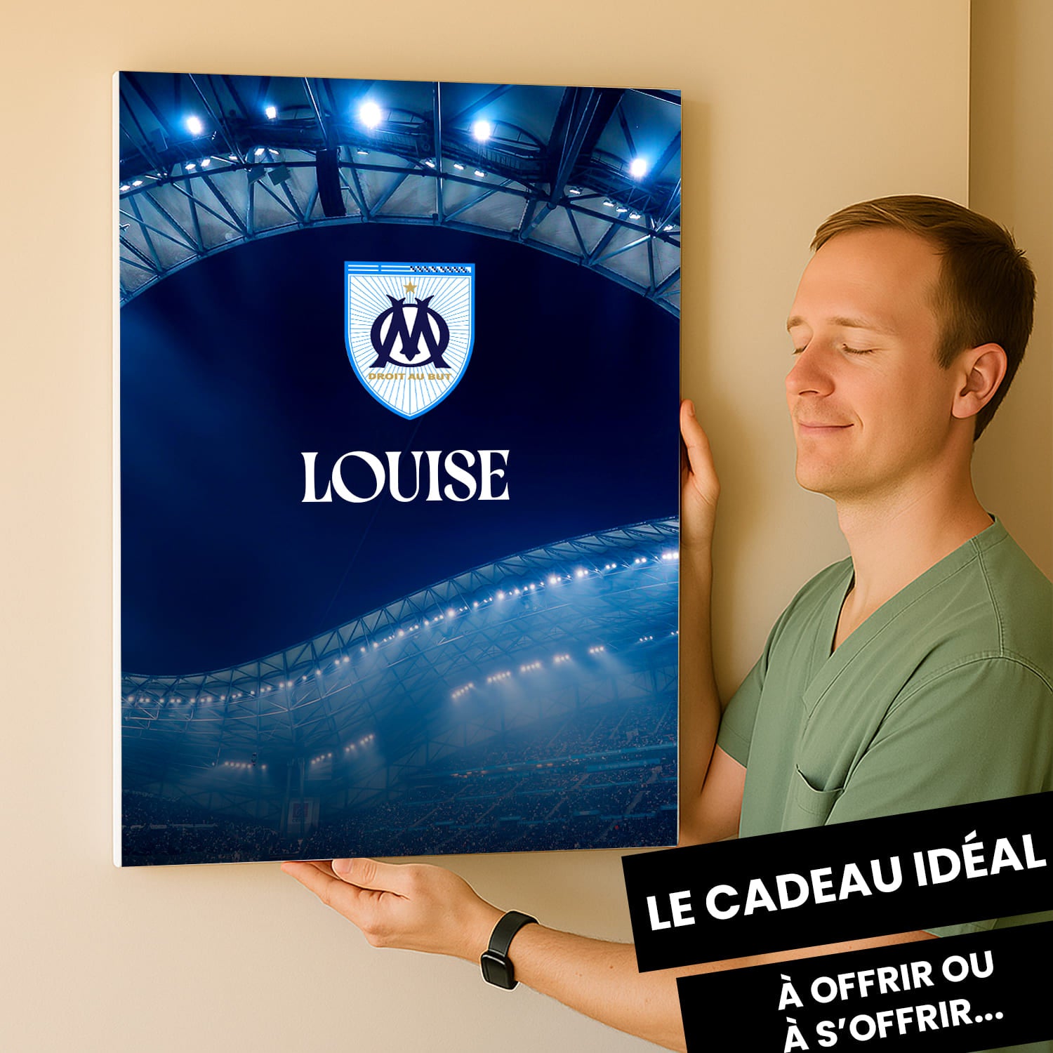 OneTrophy Olympique de Marseille - Toile personnalisable - Sous les feux du Velodrome