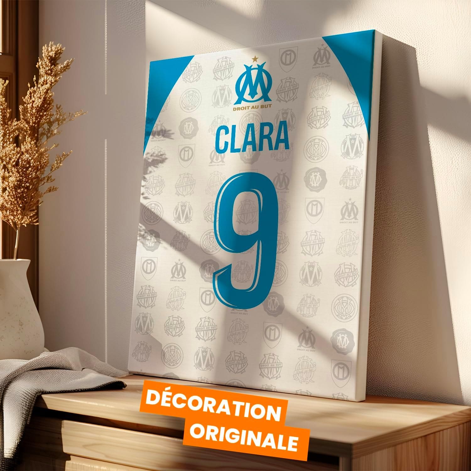 OneTrophy Olympique de Marseille - Toile personnalisable - Domicile