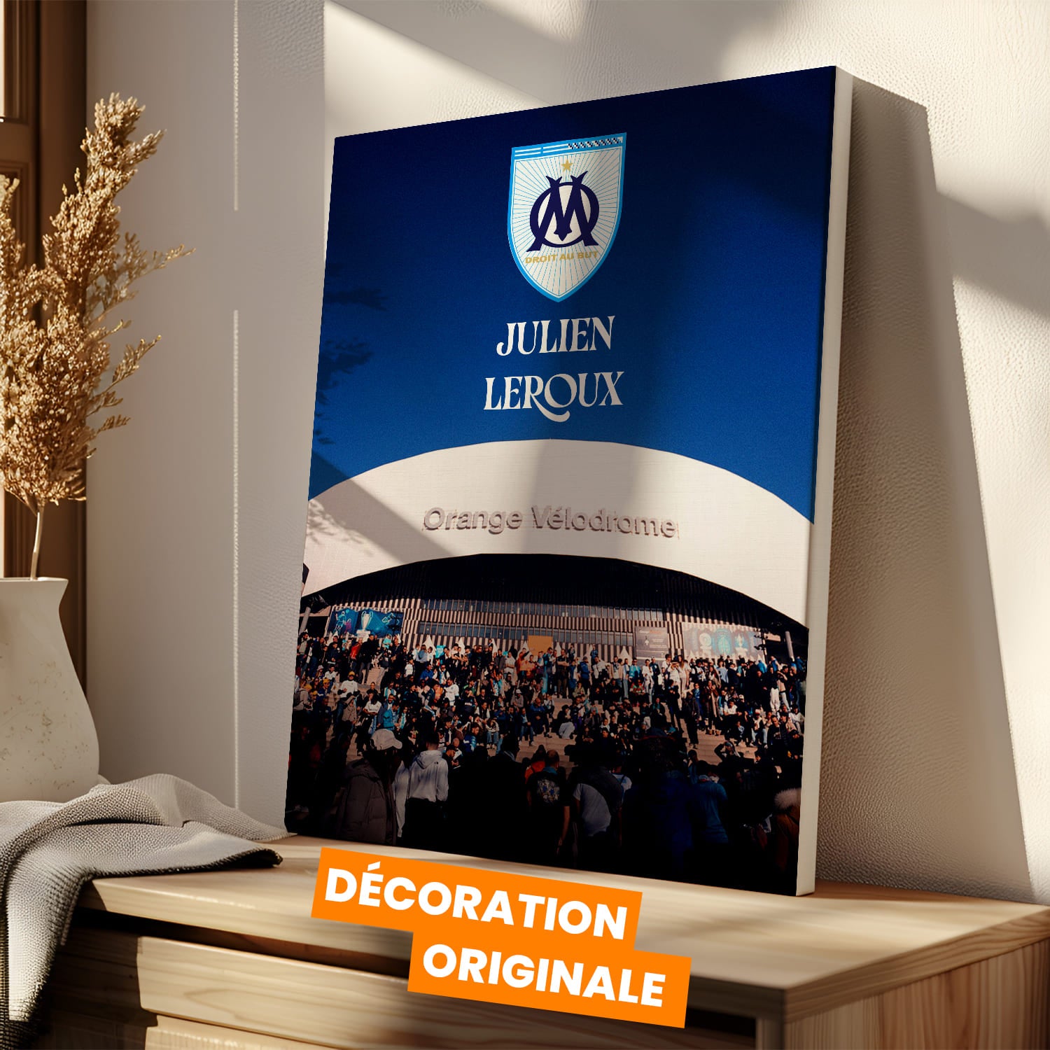 OneTrophy Olympique de Marseille - Toile personnalisable - Terre de passion