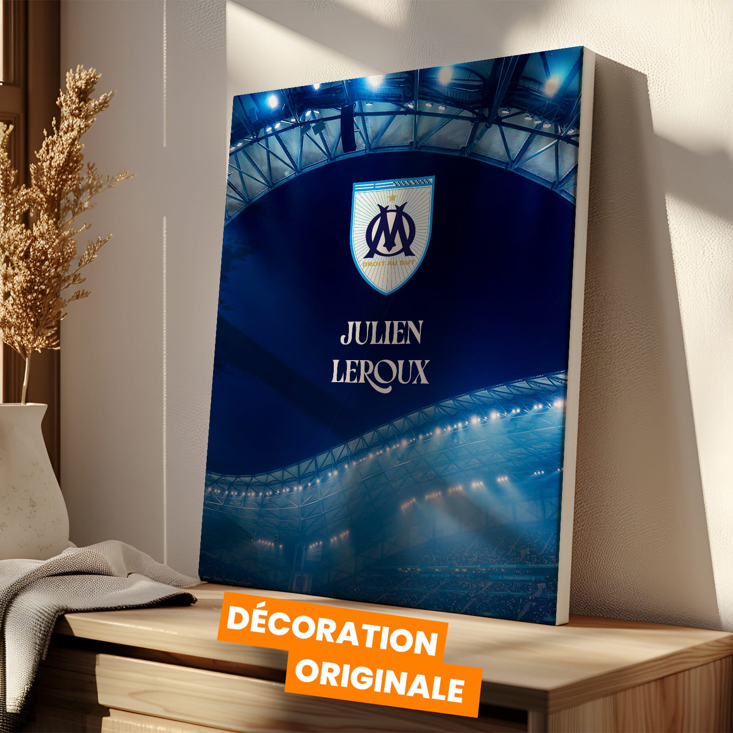 OneTrophy Olympique de Marseille - Toile personnalisable - Sous les feux du Velodrome