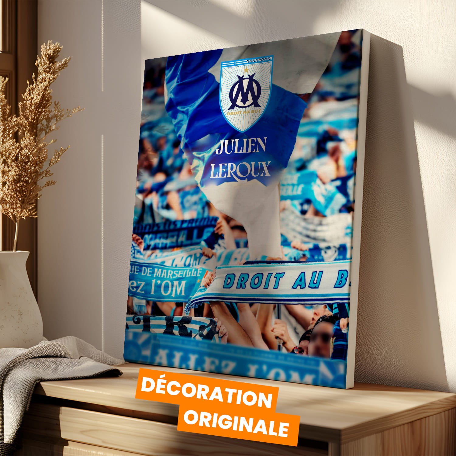 OneTrophy Olympique de Marseille - Toile personnalisable - Le cri des virages