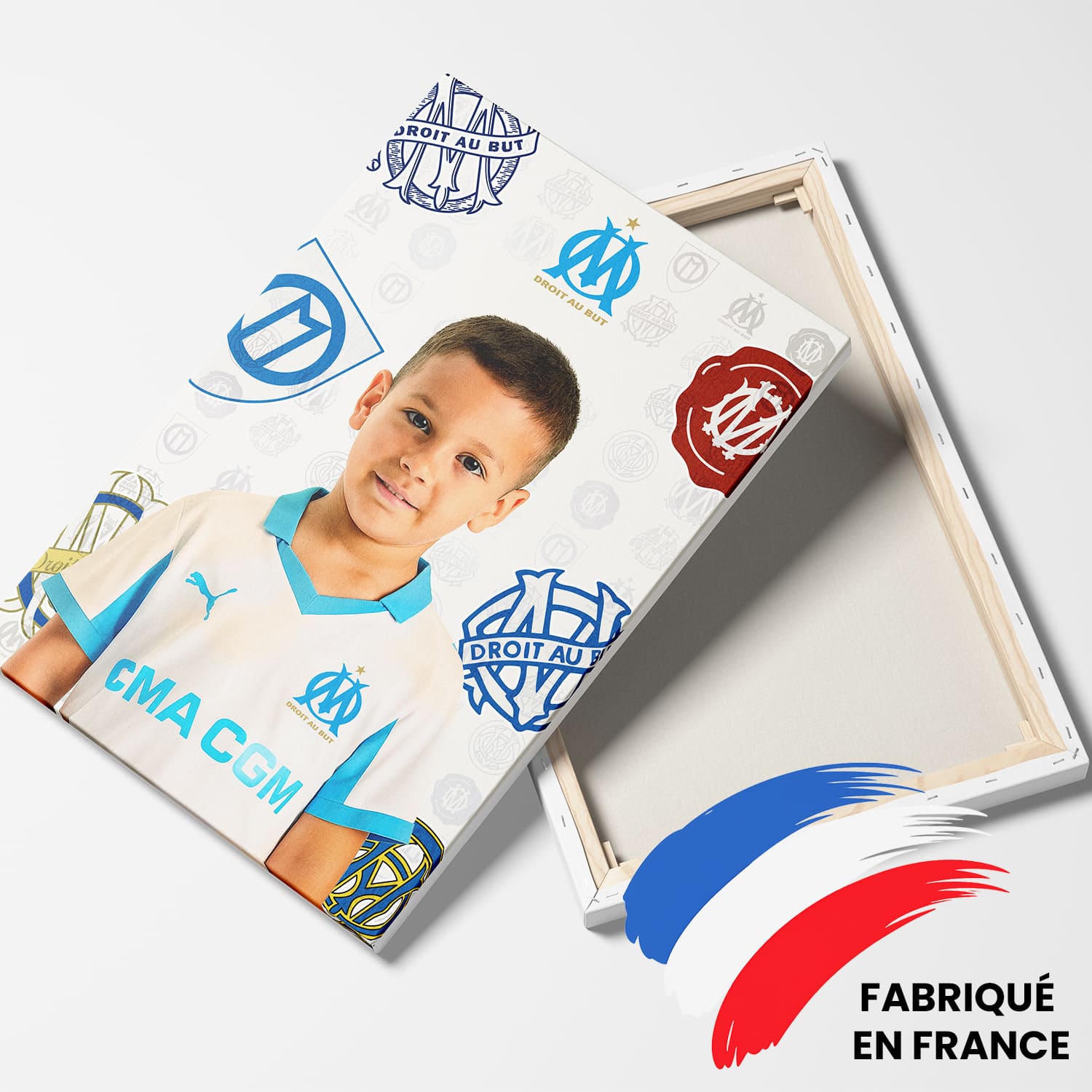 OneTrophy Olympique de Marseille - Toile personnalisable photo - Domicile