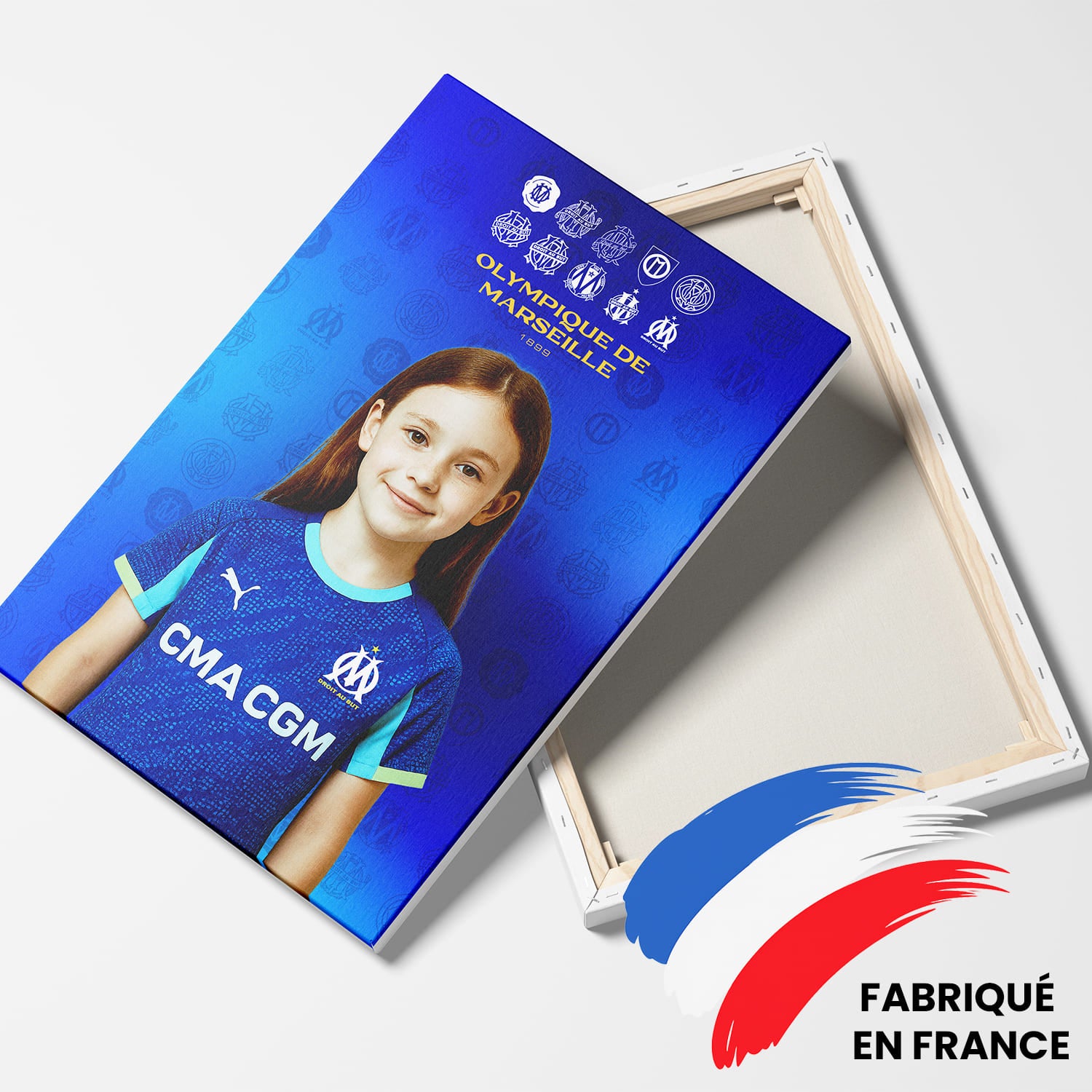 OneTrophy Olympique de Marseille - Toile personnalisable photo - Extérieur