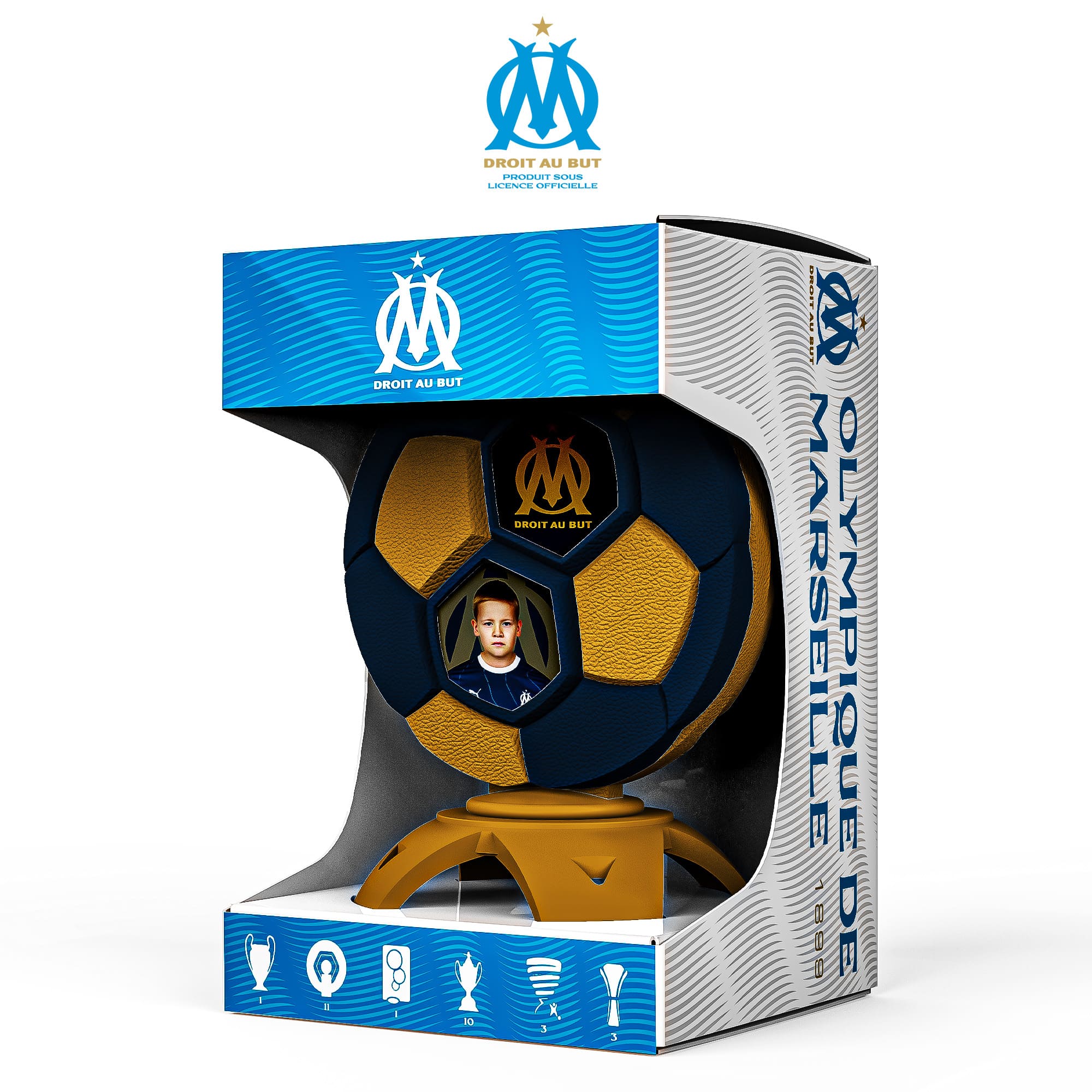 Créez votre trophée sous licence officielle Olympique de Marseille