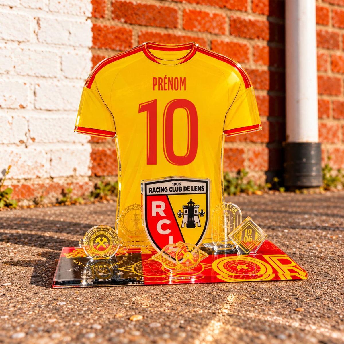 Décor acrylique personnalisable RC Lens – Maillot domicile