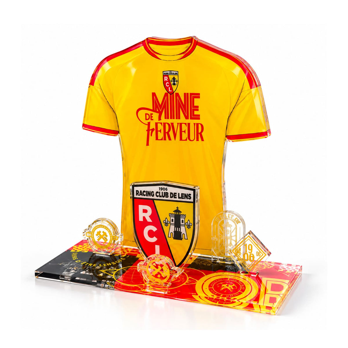 Décor acrylique RC Lens – Maillot domicile