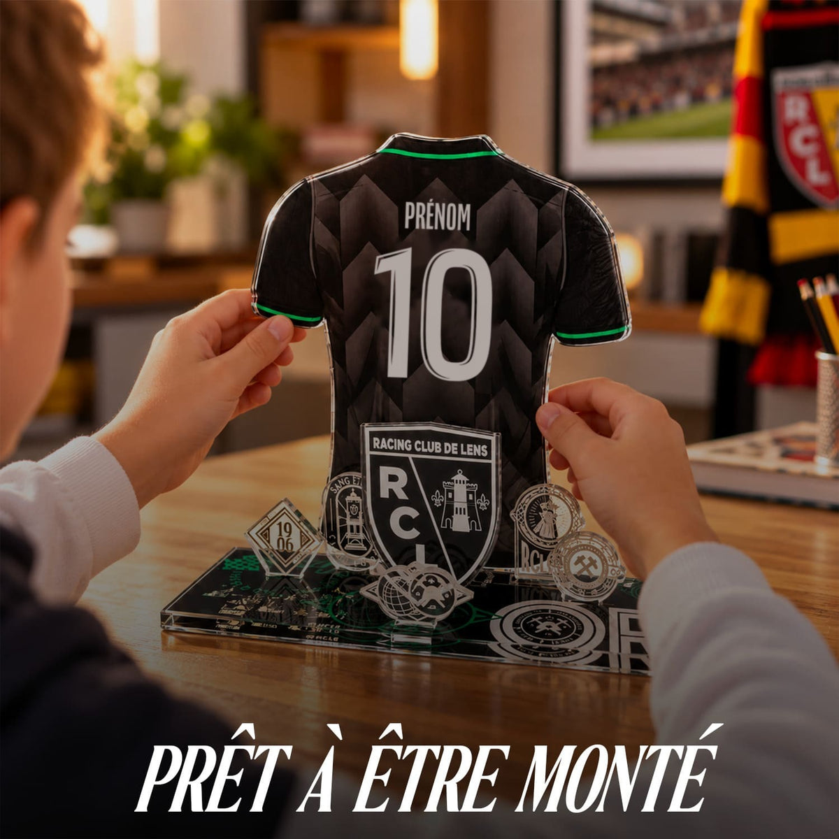 Décor acrylique personnalisable RC Lens – Maillot extérieur