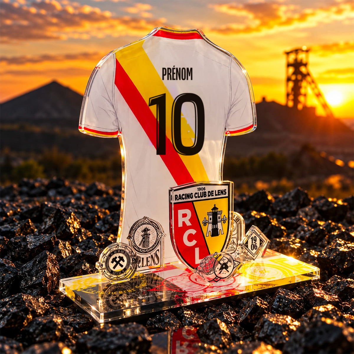 Décor acrylique personnalisable RC Lens – Maillot third