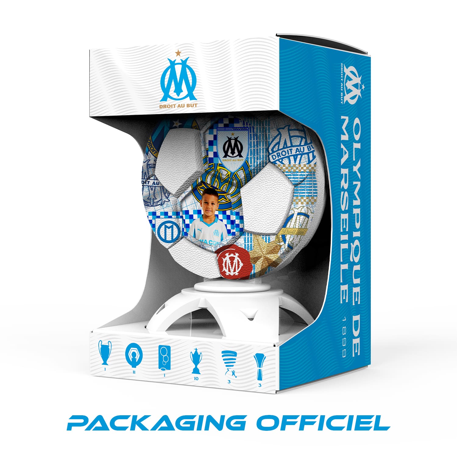 OneTrophy - Olympique de Marseille - Trophée personnalisable - Histoire