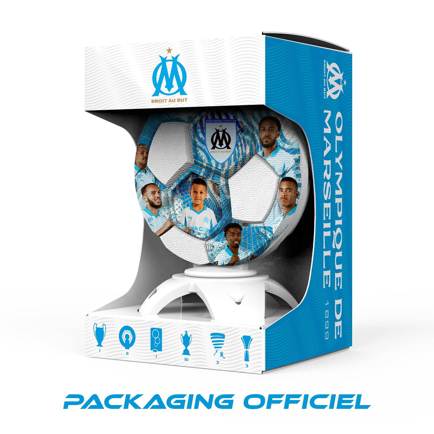 OneTrophy - Olympique de Marseille - Trophée personnalisable - EDITION JOUEURS