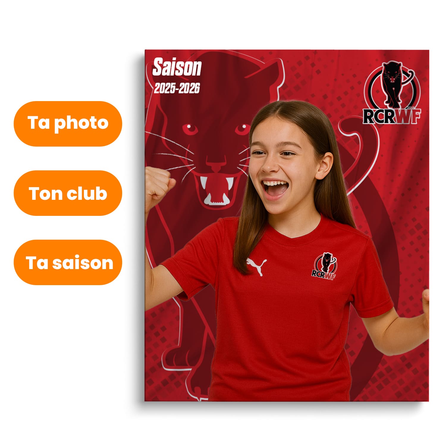 Toile Personnalisable Officielle - Racing Club Roubaix Wervicq Feminin