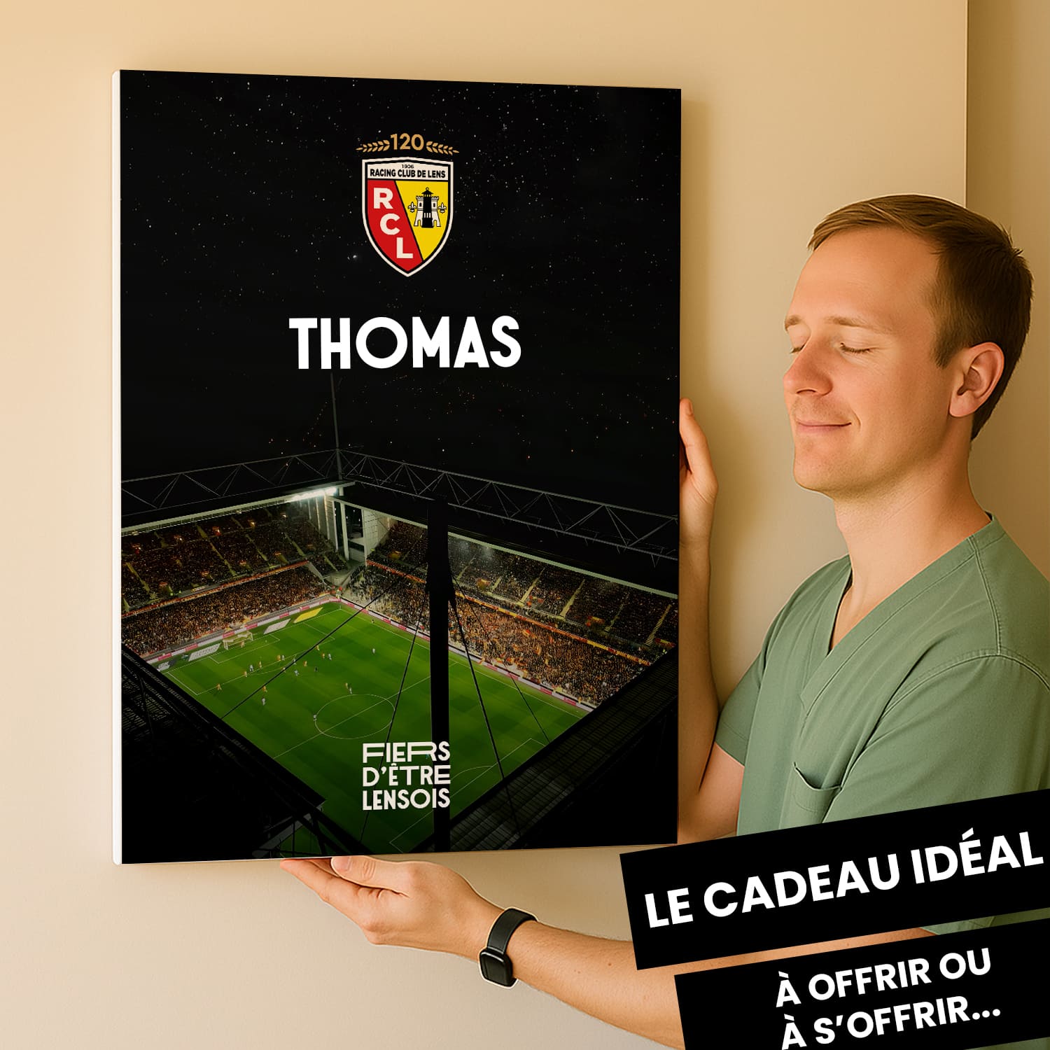 OneTrophy RC Lens - Toile personnalisable - Bollaert en lumière